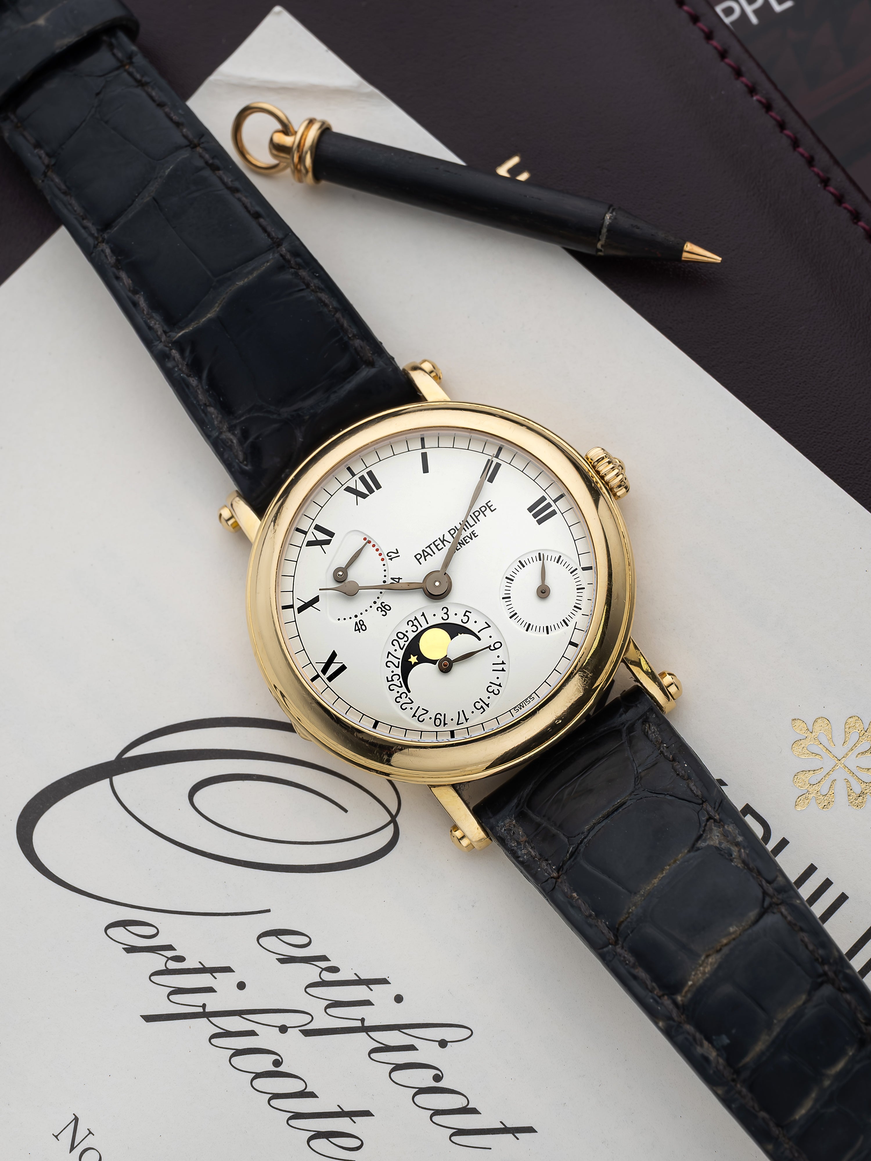 Patek Philippe Complication Moonphase 5054J – Yellow Gold White Dial