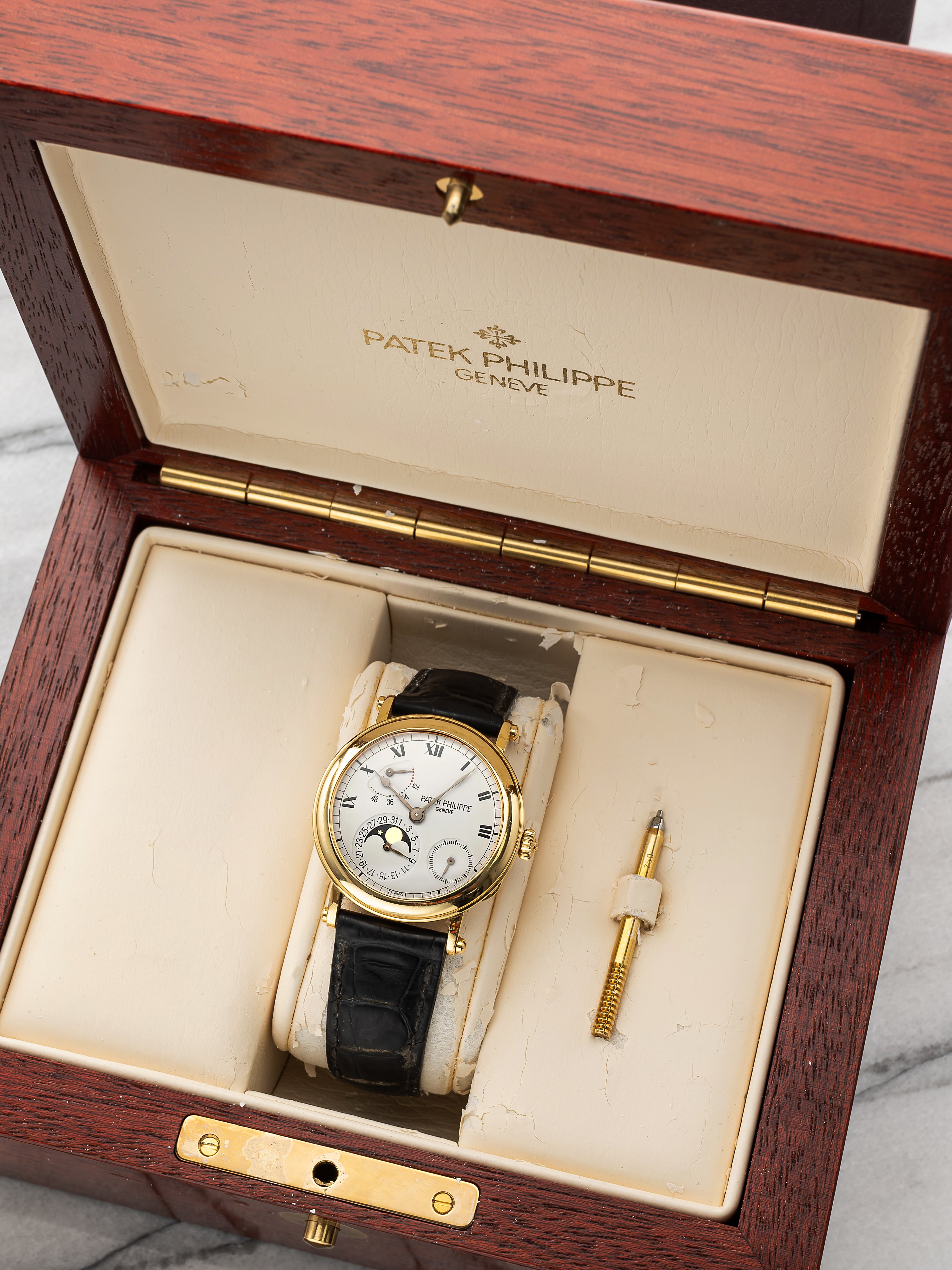Patek Philippe Complication Moonphase 5054J – Yellow Gold White Dial