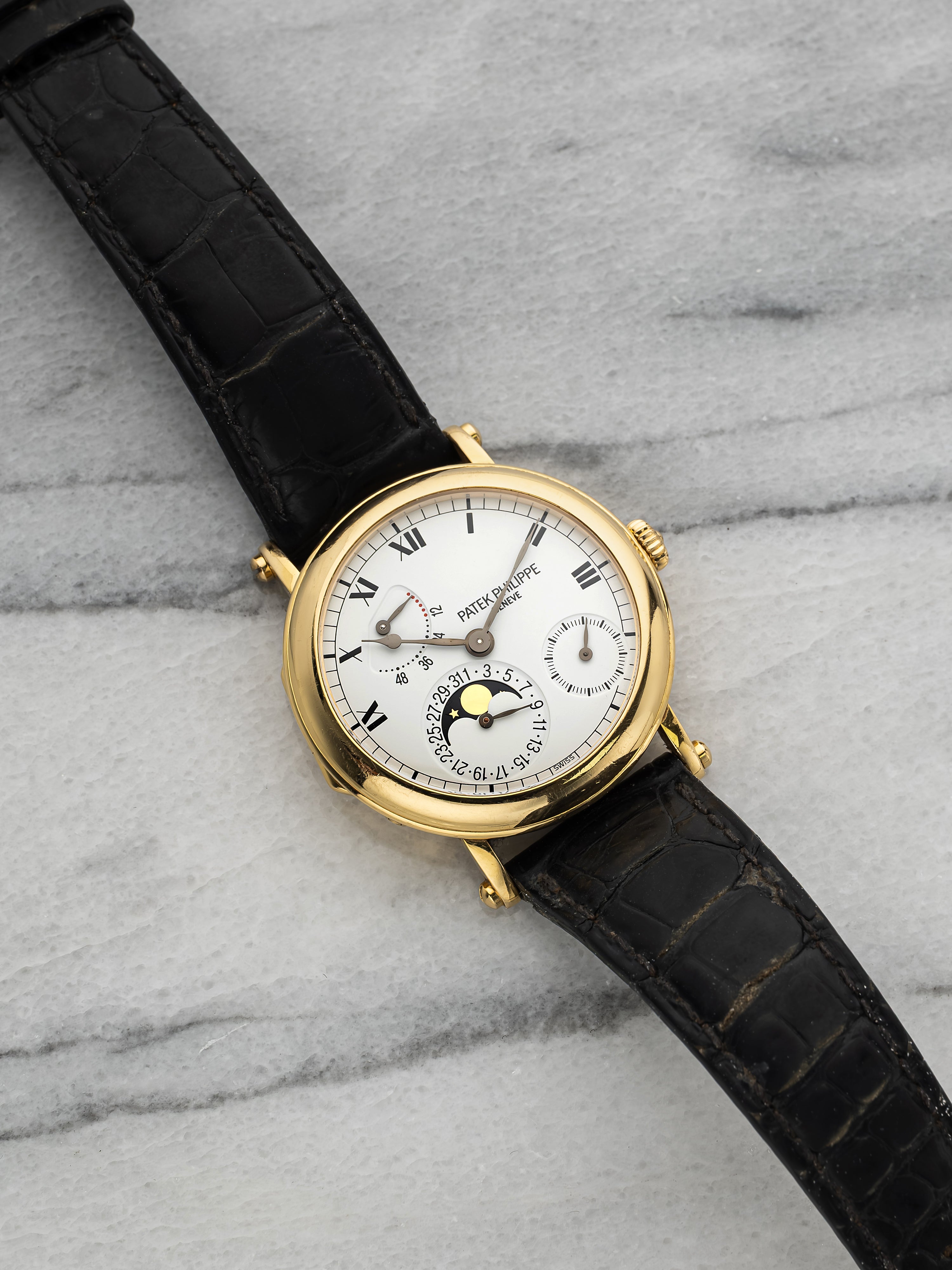 Patek Philippe Complication Moonphase 5054J – Yellow Gold White Dial