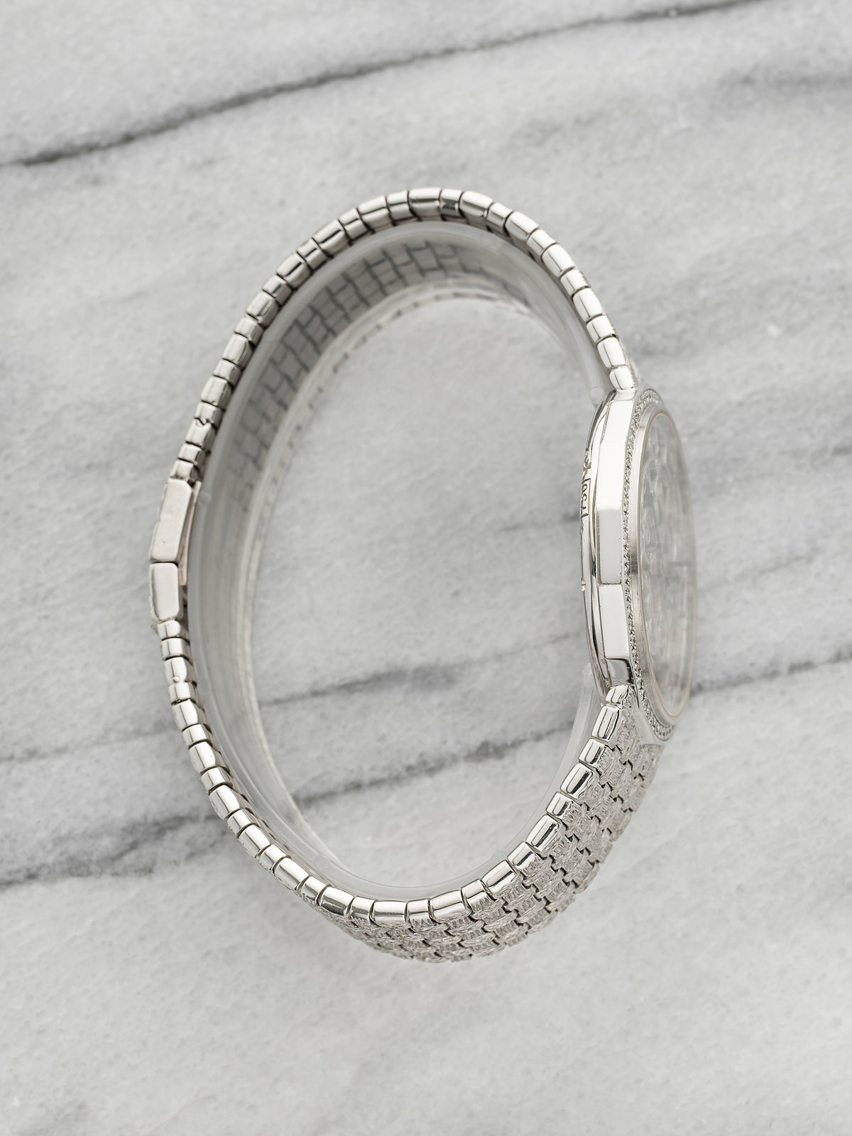 Patrimony Squelette Automatic - 18K WG Skeleton Dial Diamond Bezel