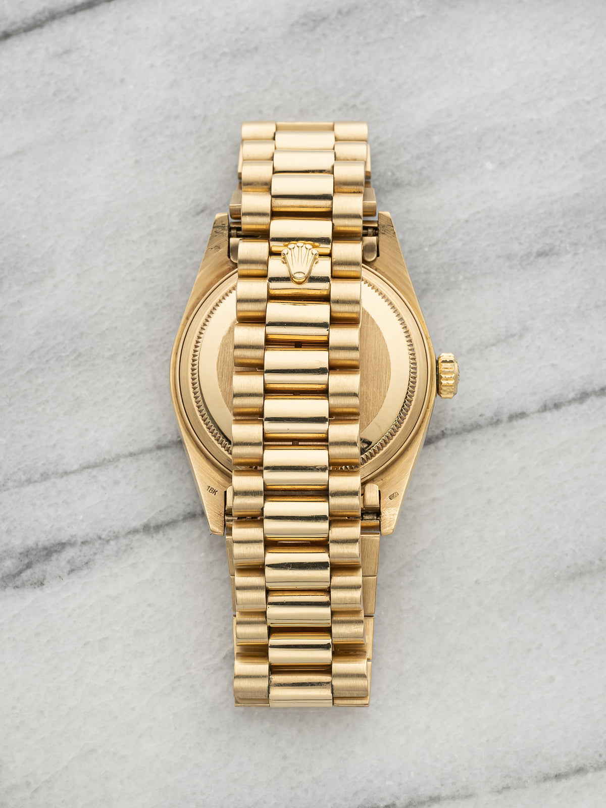 Vintage 1988 Rolex Day-Date 18038 18K YG Champagne Diamond Dial Auto 36mm
