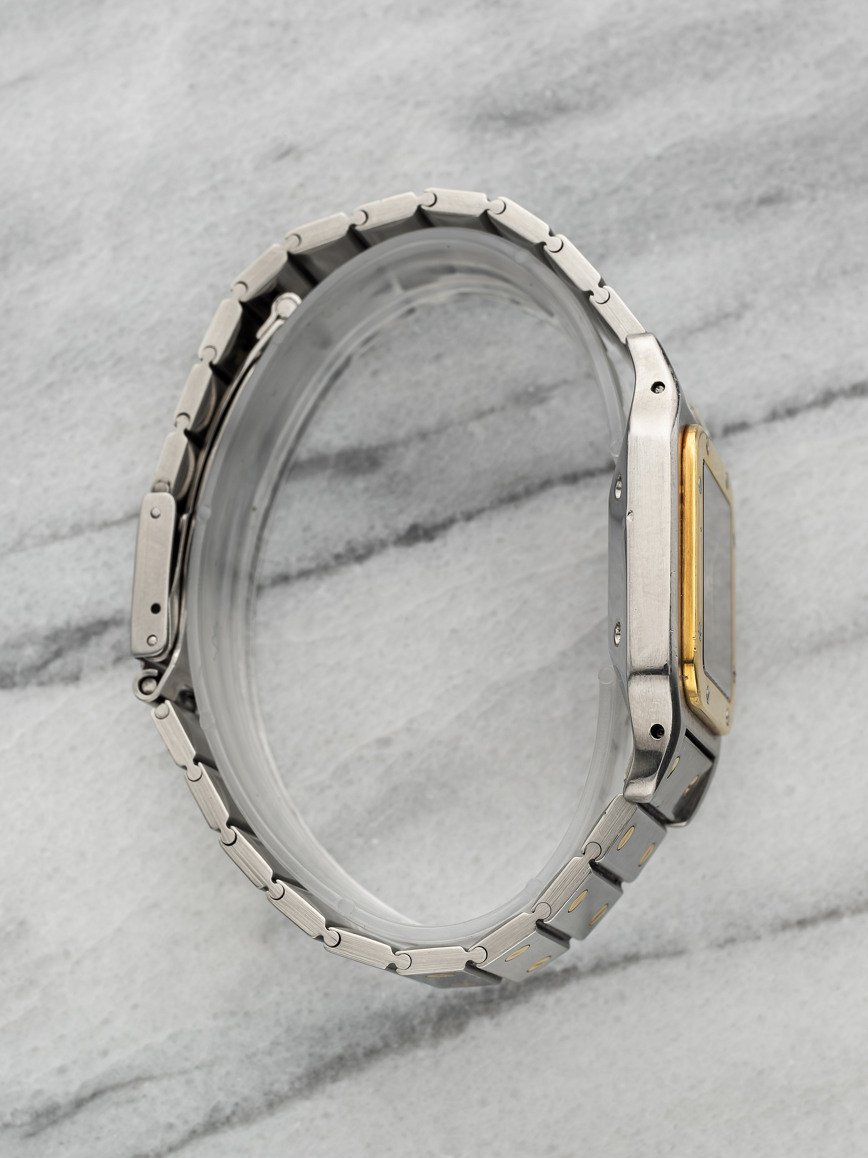 Cartier Santos Carrée 2961 – Two-Tone Burgundy Spider Dial