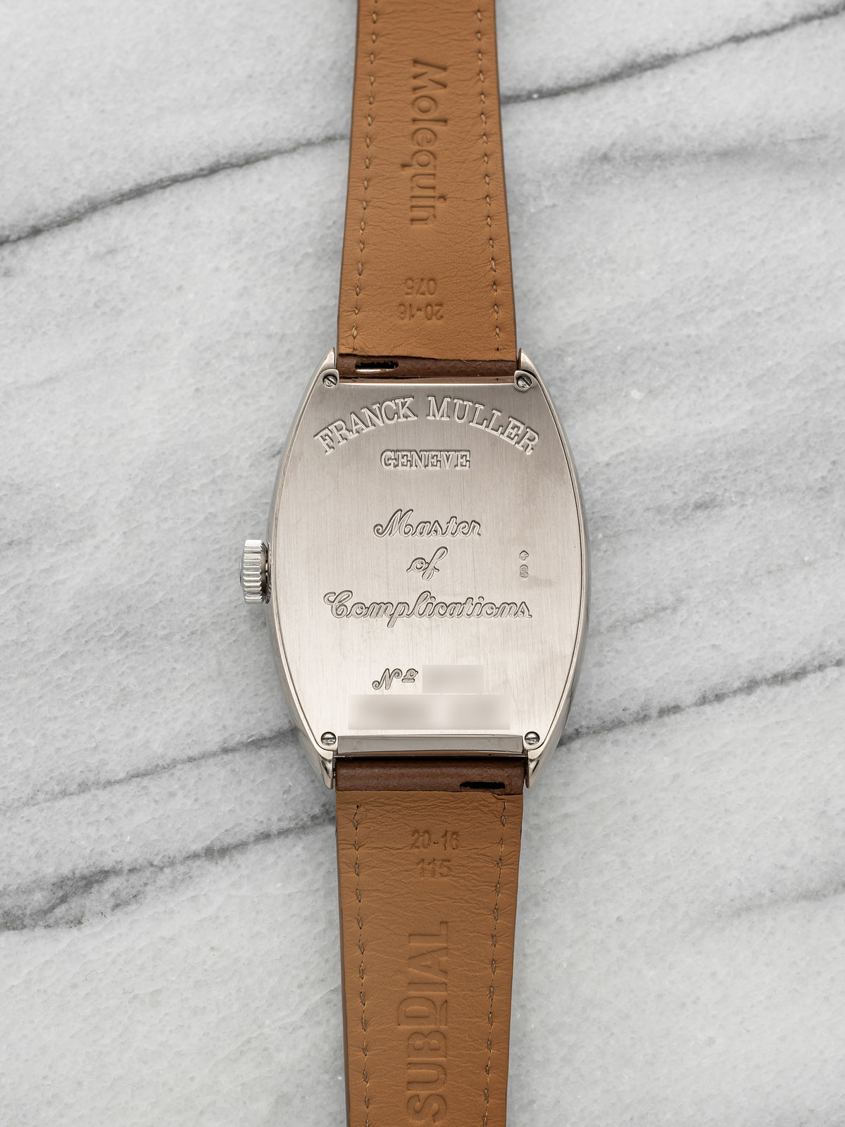 2000s Franck Muller Crazy Hours 7851 18K White Gold Salmon Dial Auto 35mm