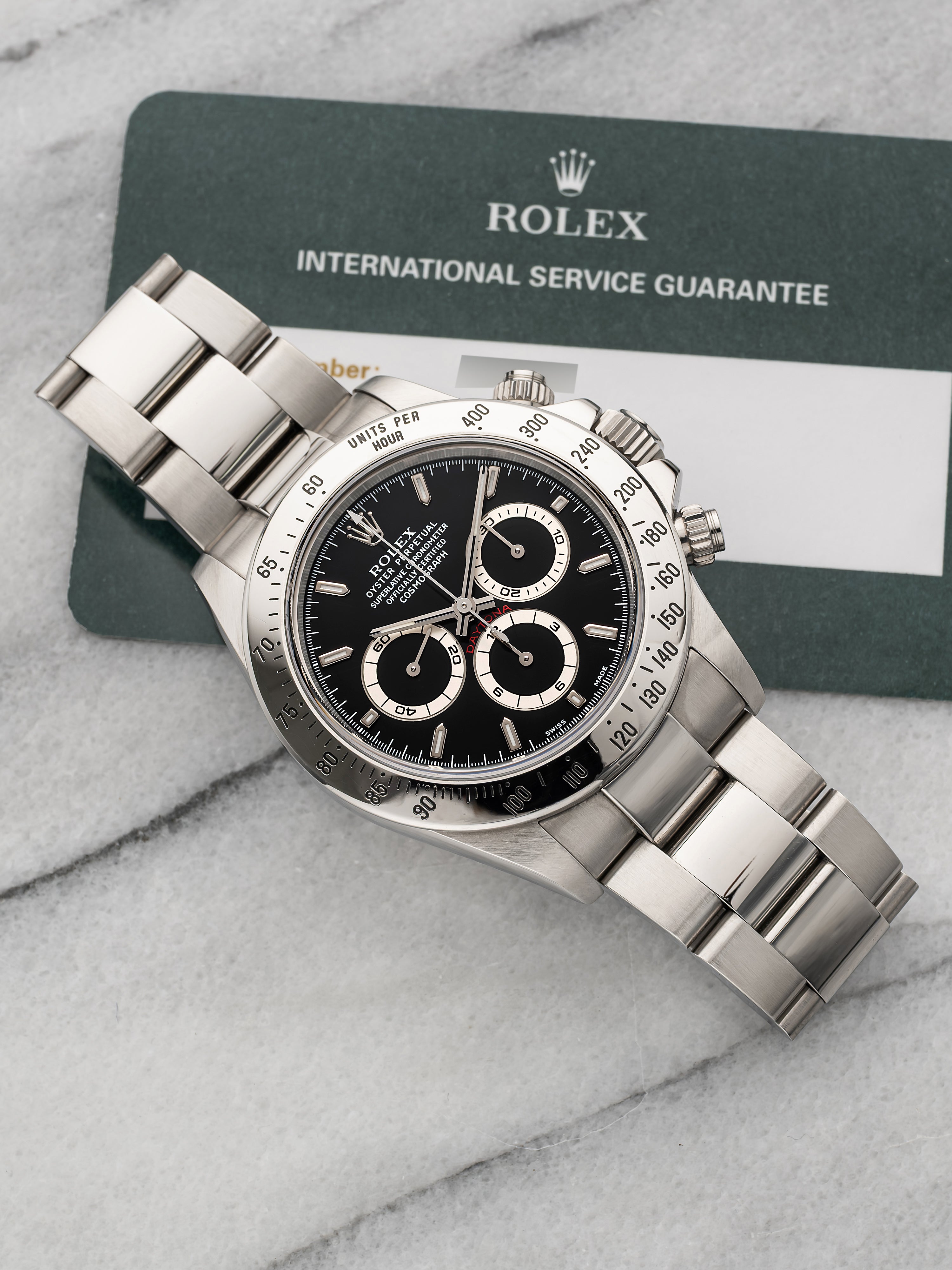 Vintage 1999 Rolex Daytona Zenith 16520 Stainless Steel Black Dial Auto 40 mm