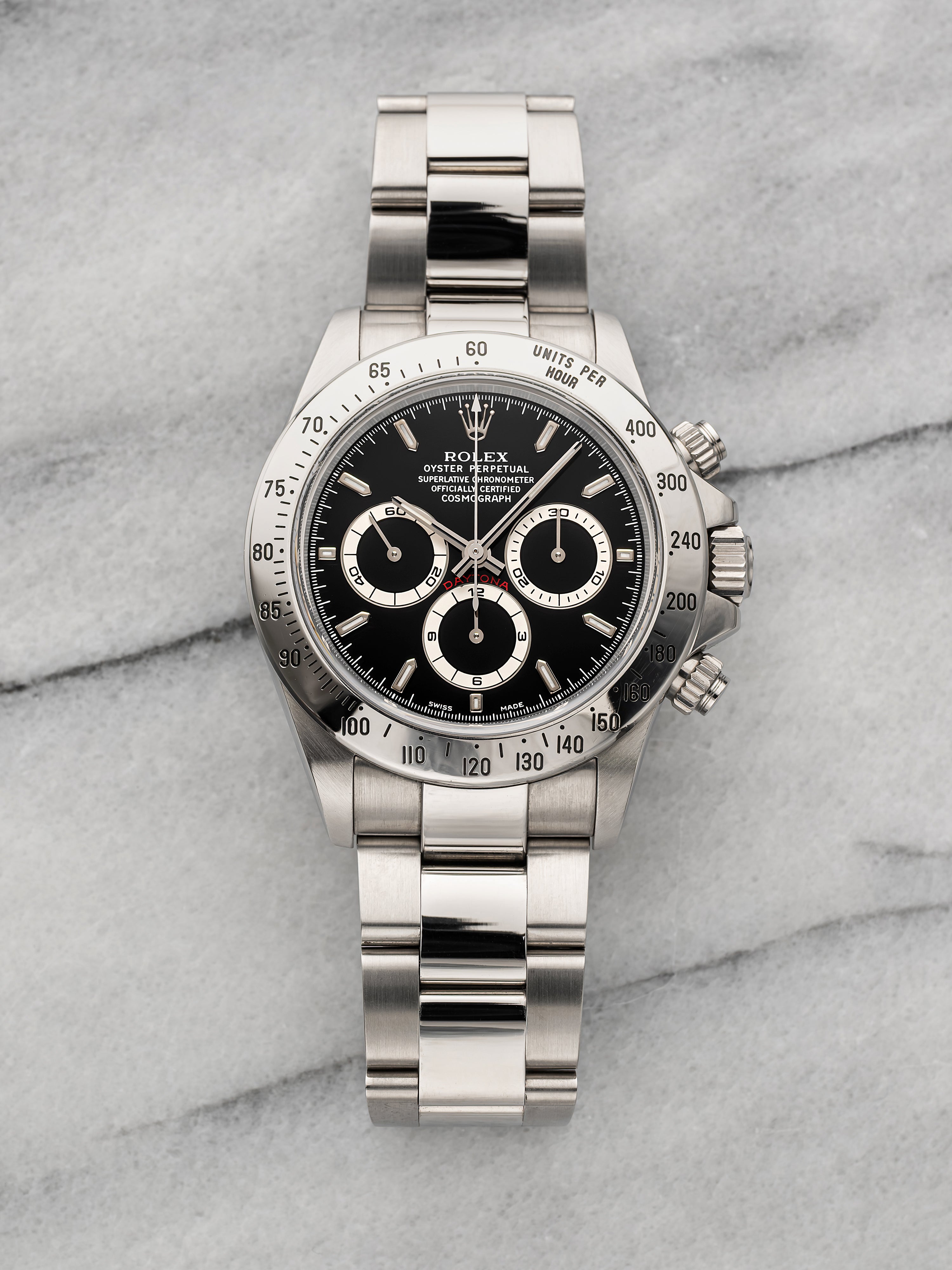 Vintage 1999 Rolex Daytona Zenith 16520 Stainless Steel Black Dial Auto 40 mm