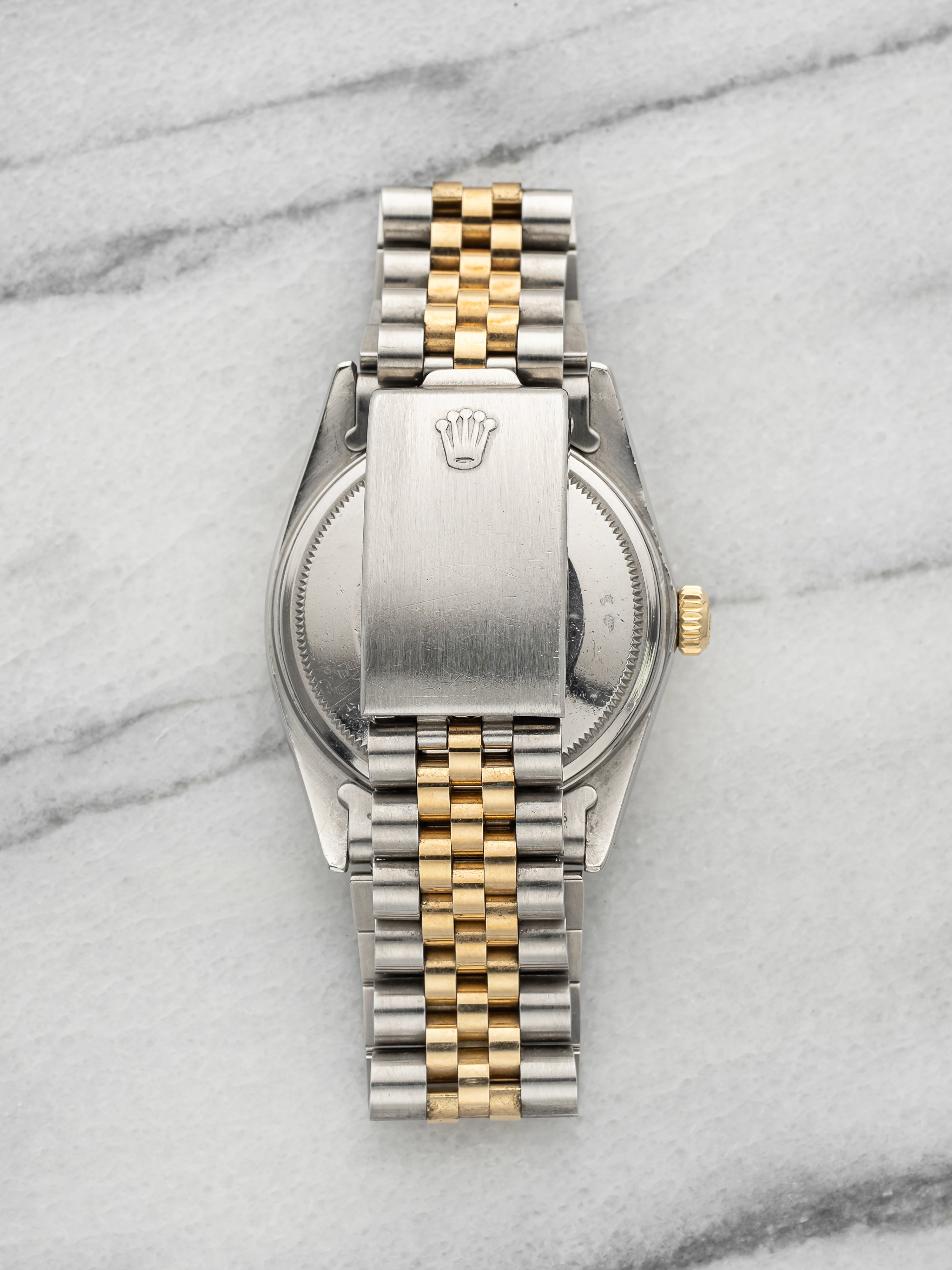 Vintage 1981 Rolex Datejust 16013 Two Tone Champagne Tapestry Dial Auto 36mm