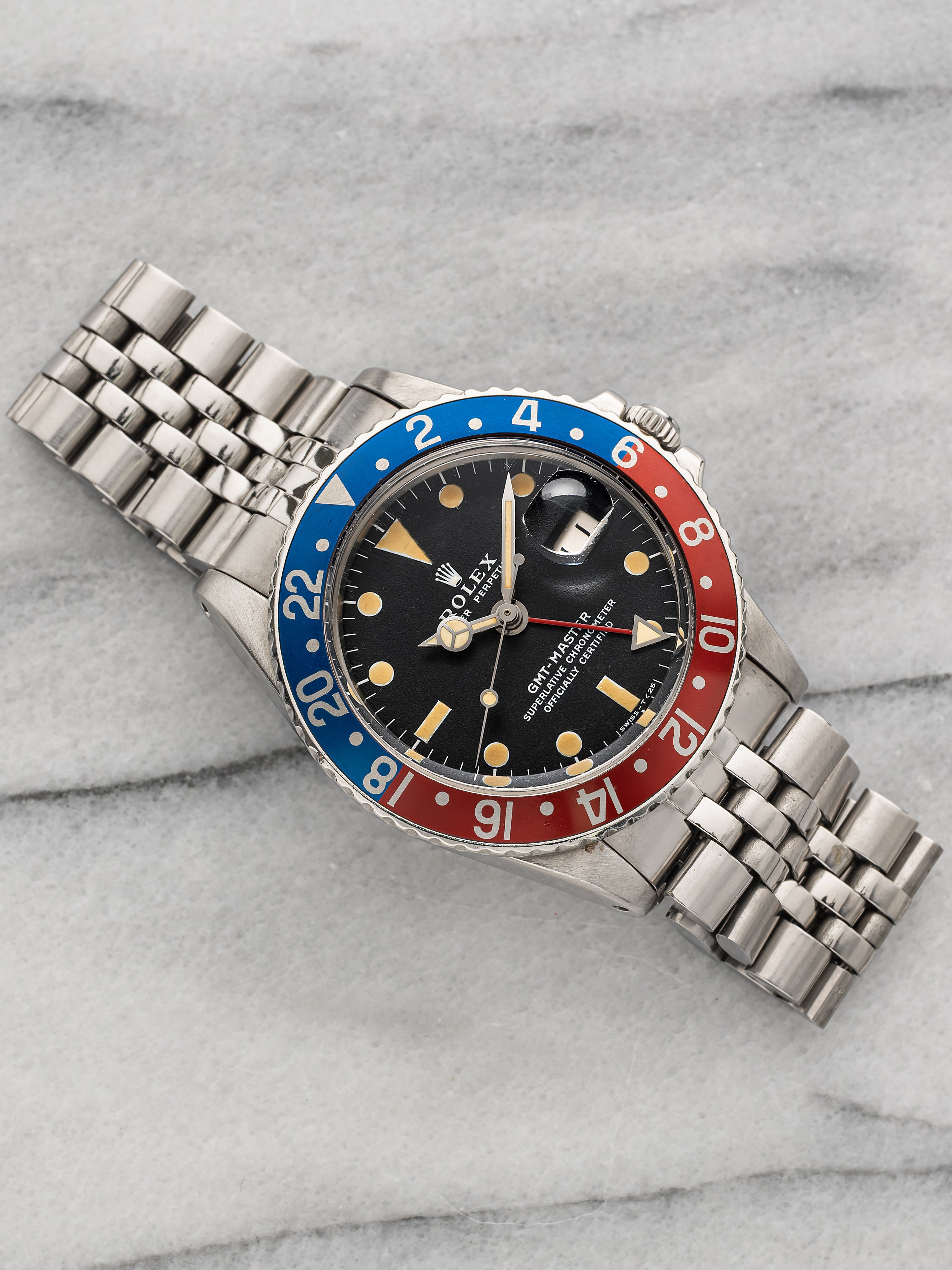 1972 Rolex GMT-Master 1675 Stainless Steel Black Dial Automatic 40mm