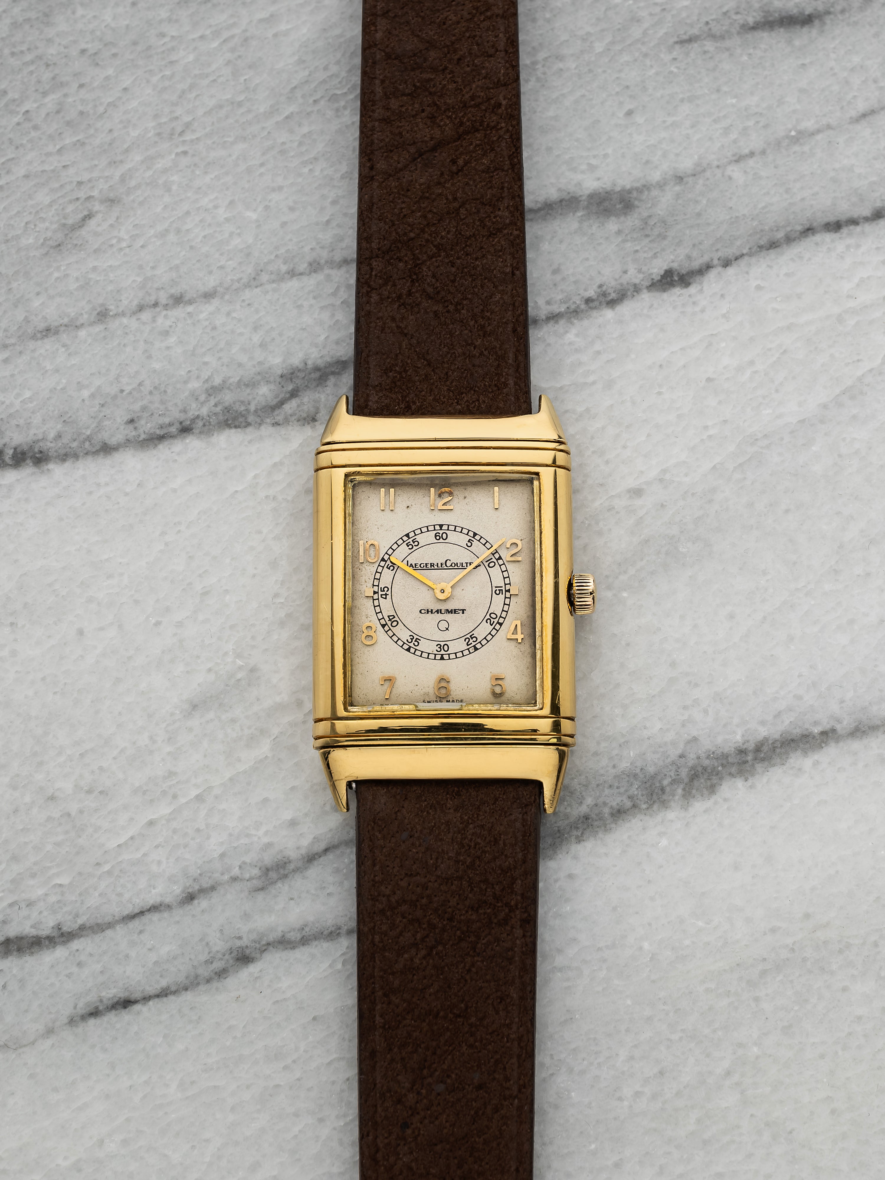 Jaeger-LeCoultre Reverso Chaumet Double Stamp – 18K Yellow Gold Cream Dial
