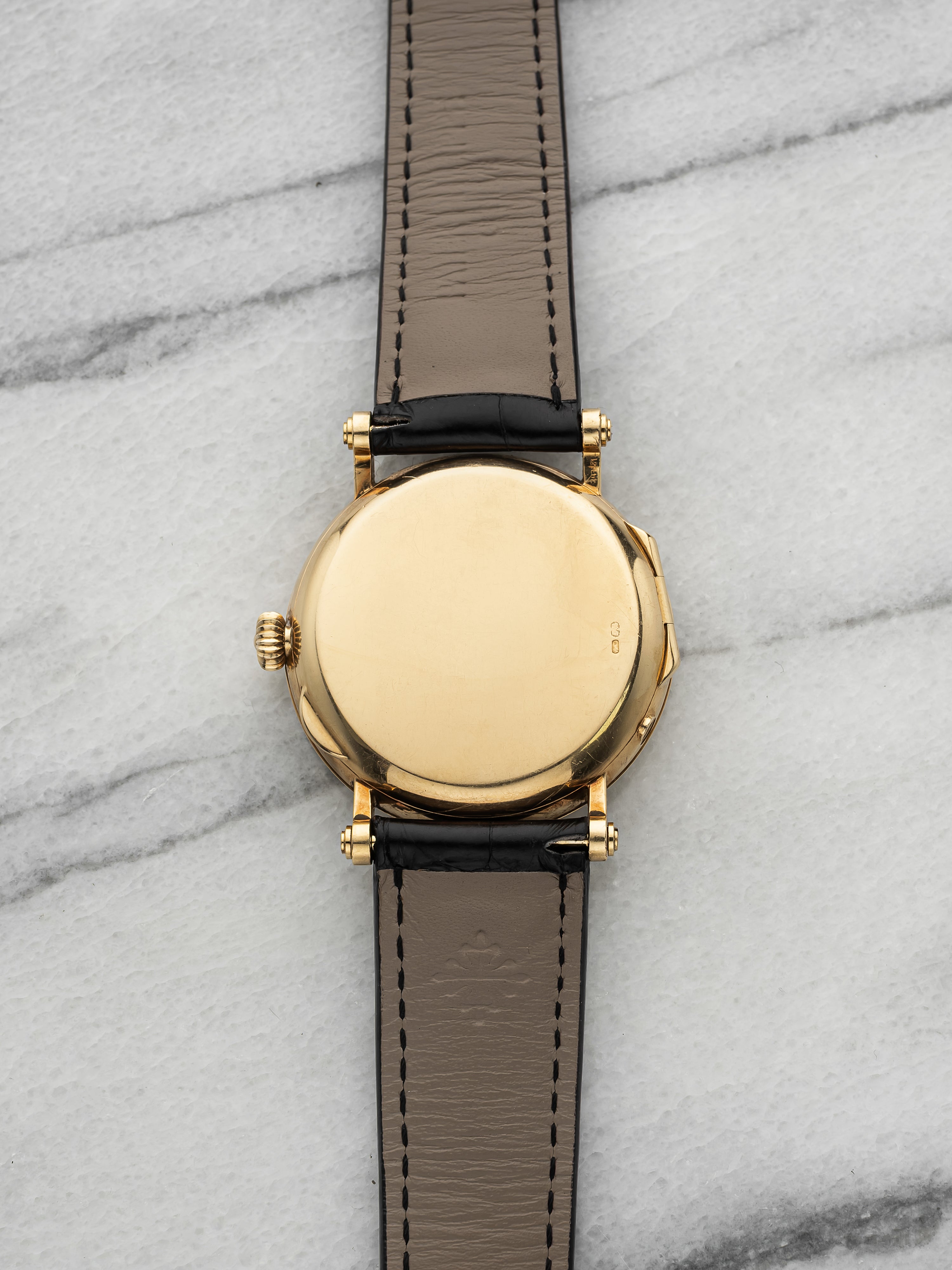 Vintage 1990s Patek Philippe 5015J 18K YG Moonphase Breguet Dial Automatic 35mm
