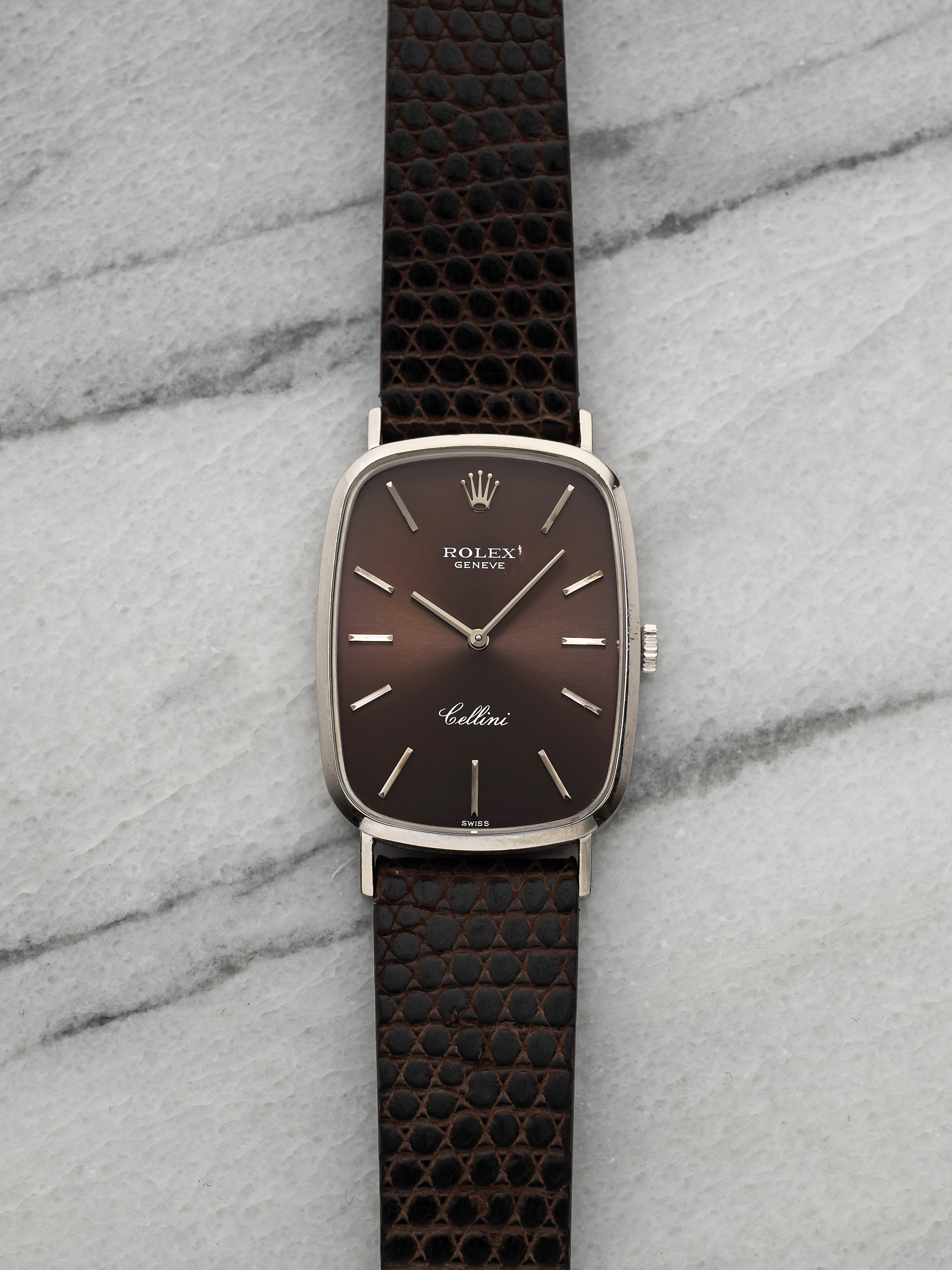 1976 Rolex Cellini 4113 – White Gold Purple Sunburst Dial