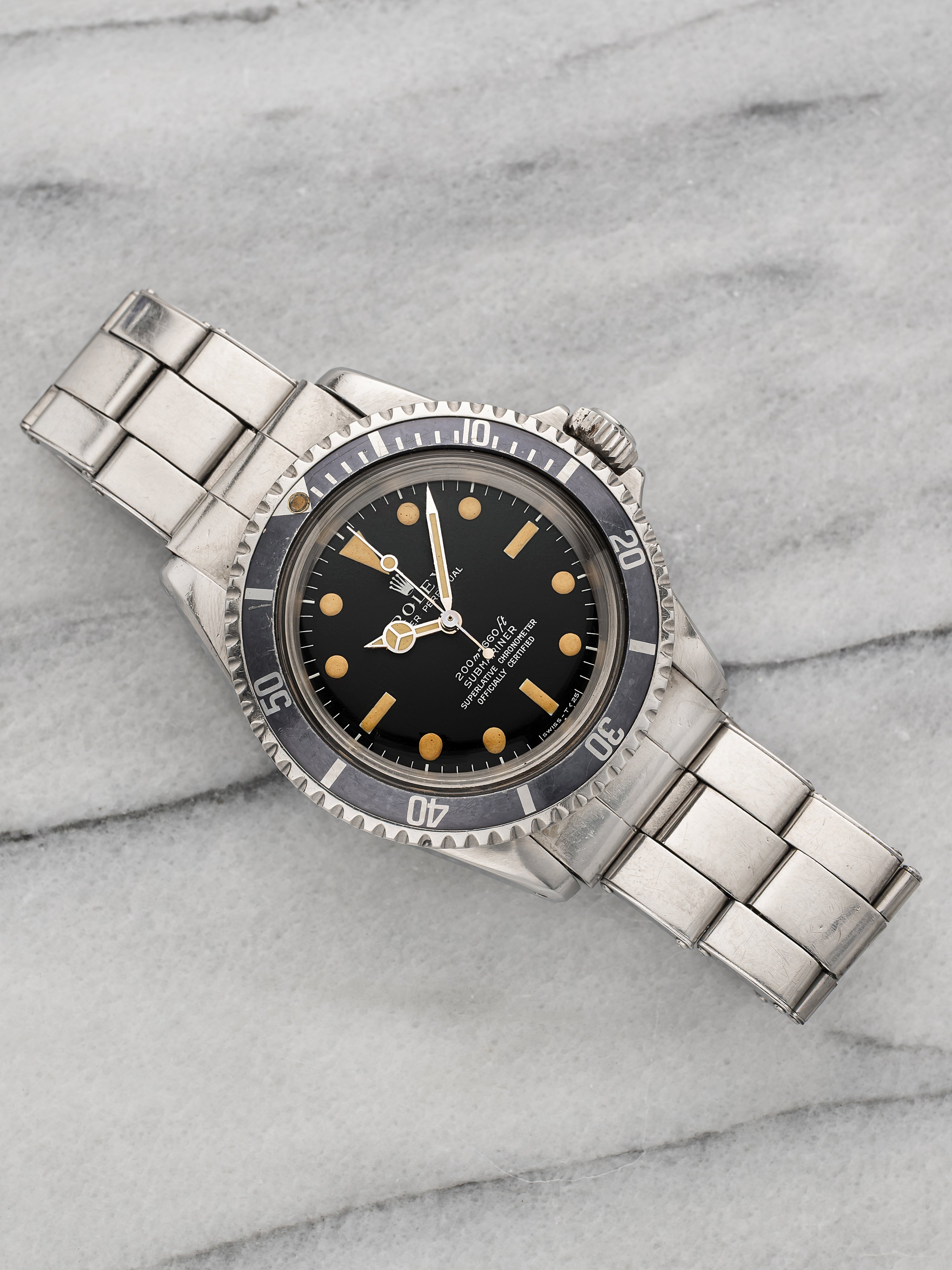 Vintage 1967 Rolex Submariner 5512 Stainless Steel Black Dial Automatic 40mm