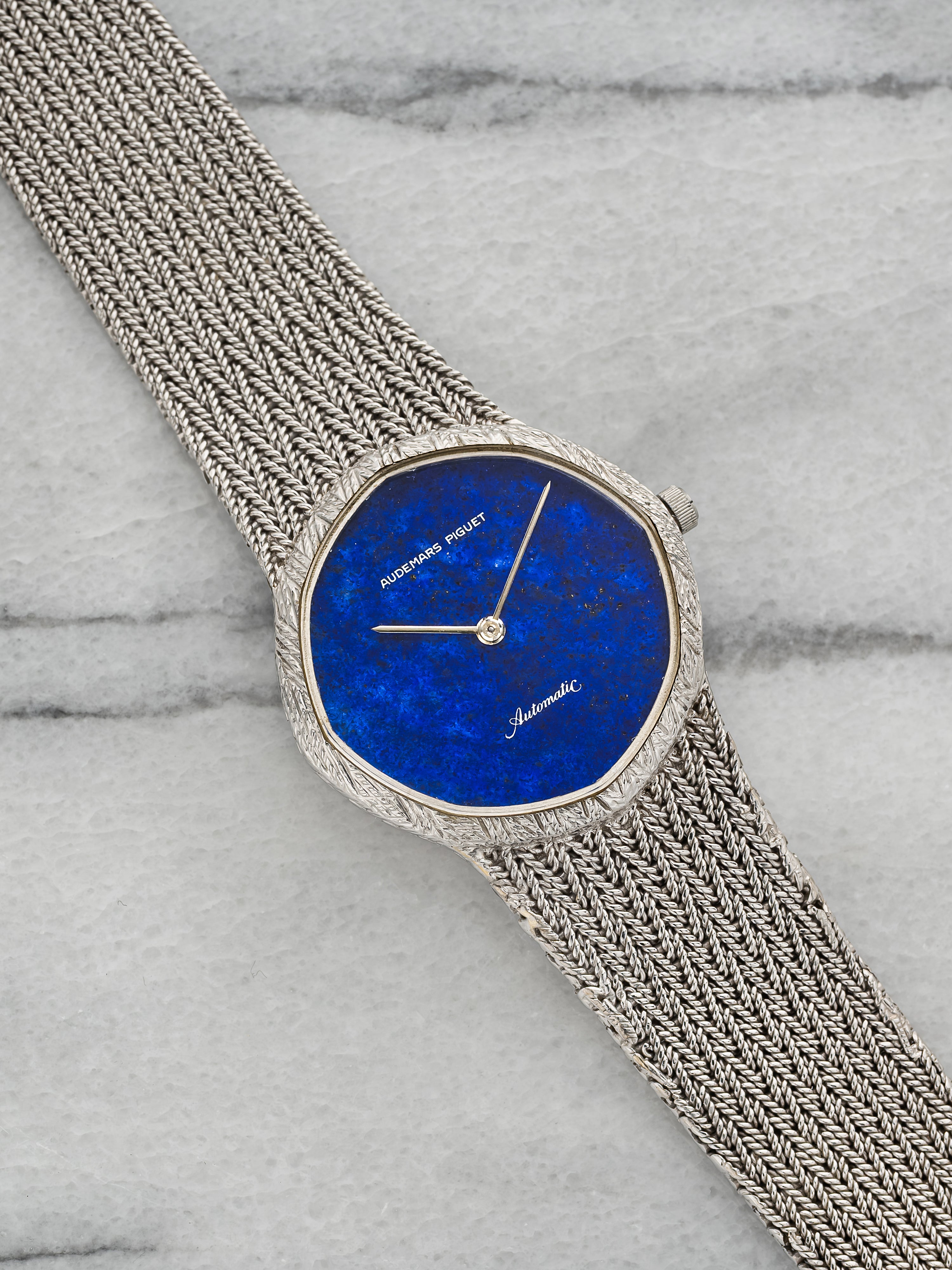 Audemars Piguet 14720BC – White Gold Integrated Lapis Lazuli Dial