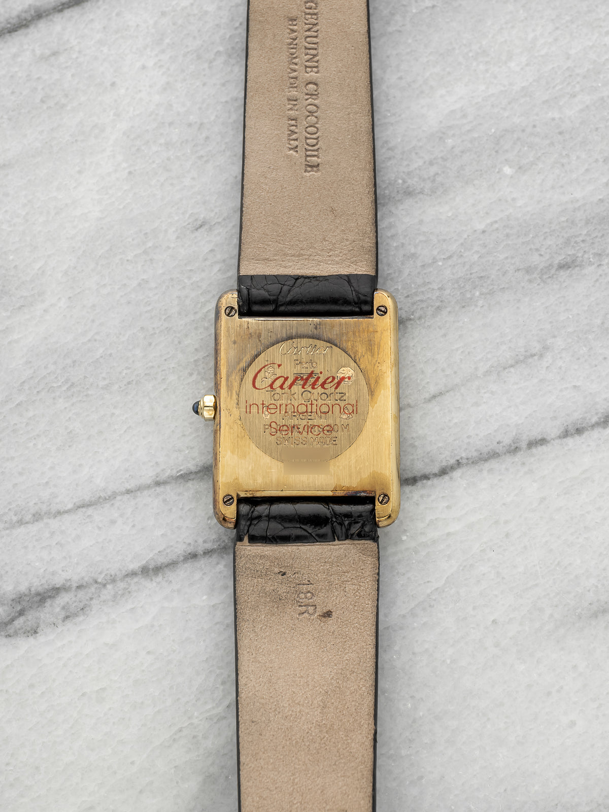 Vintage 1970s Lady Must de Cartier 681006 Vermeil Lemon Roman Dial Quartz 23mm