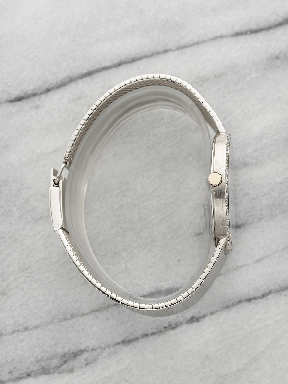 Vintage 1960s Audemars Piguet 18K White Gold Diamond Bezel Manual 32mm