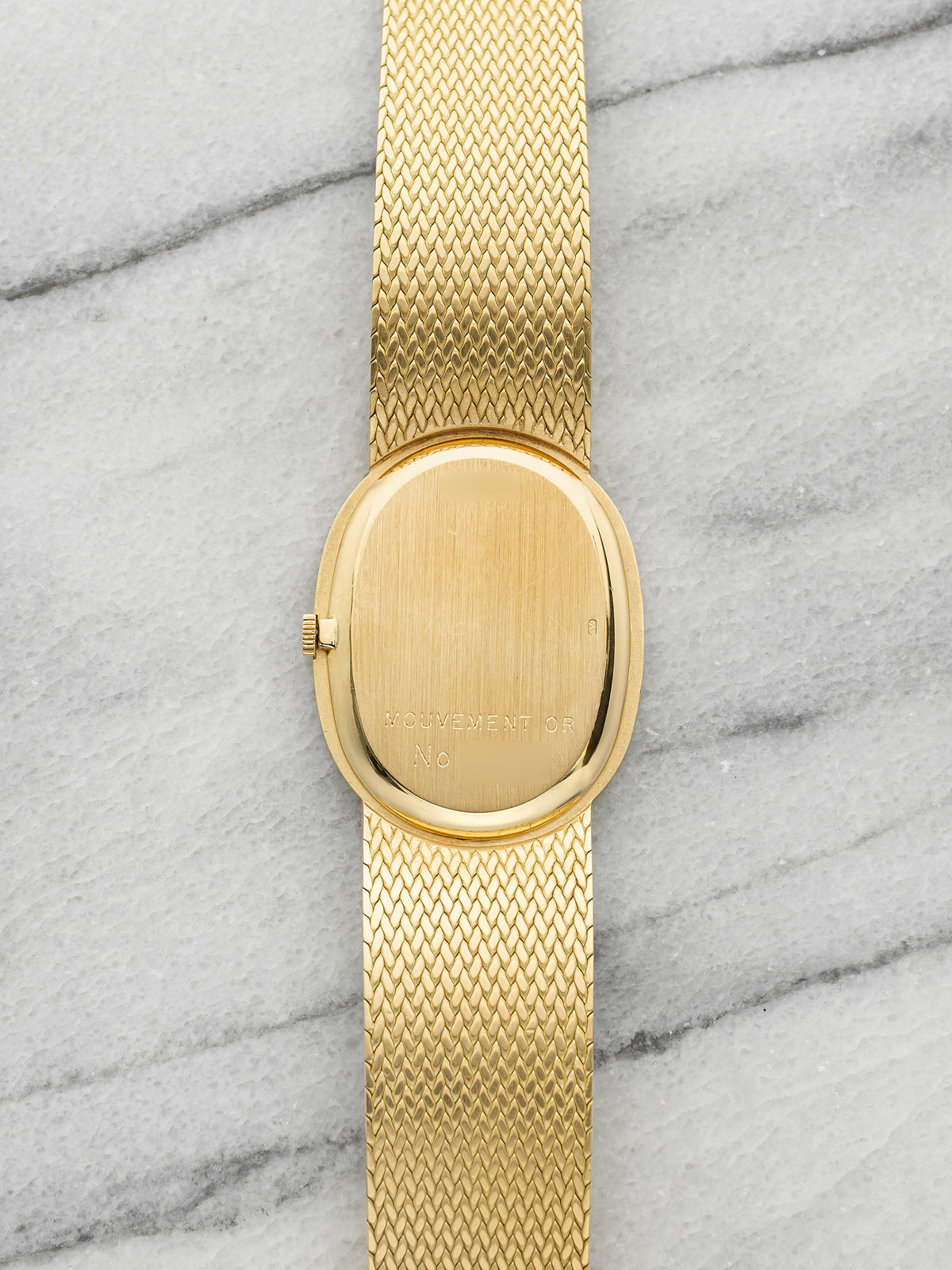 Vintage 1970s Audemars Piguet Ellipse 18K Yellow Gold Champagne Dial Manual 26mm