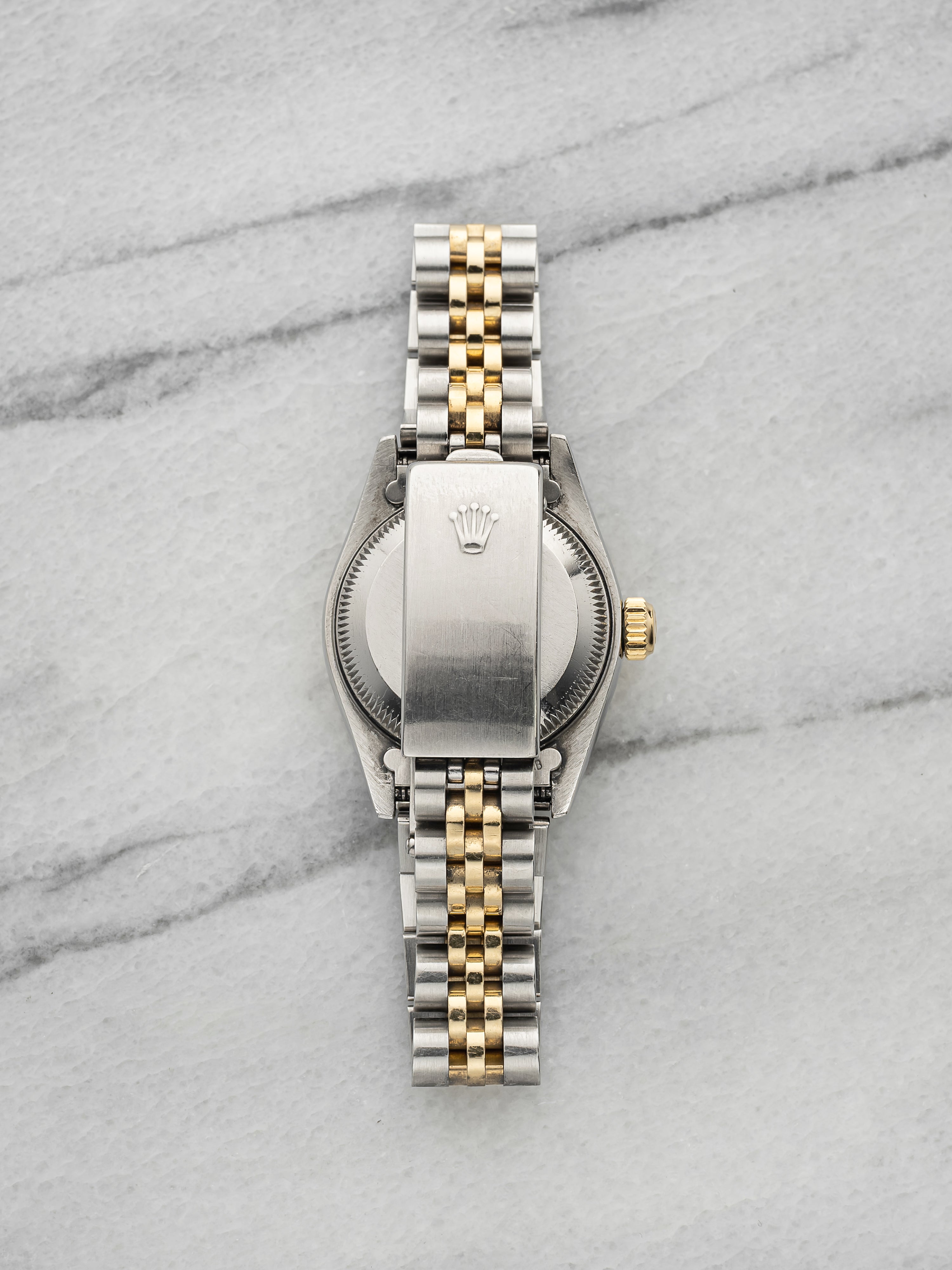 Vintage 1990 Rolex Lady Datejust 69173 TT Champagne Tapestry Dial Auto 26mm