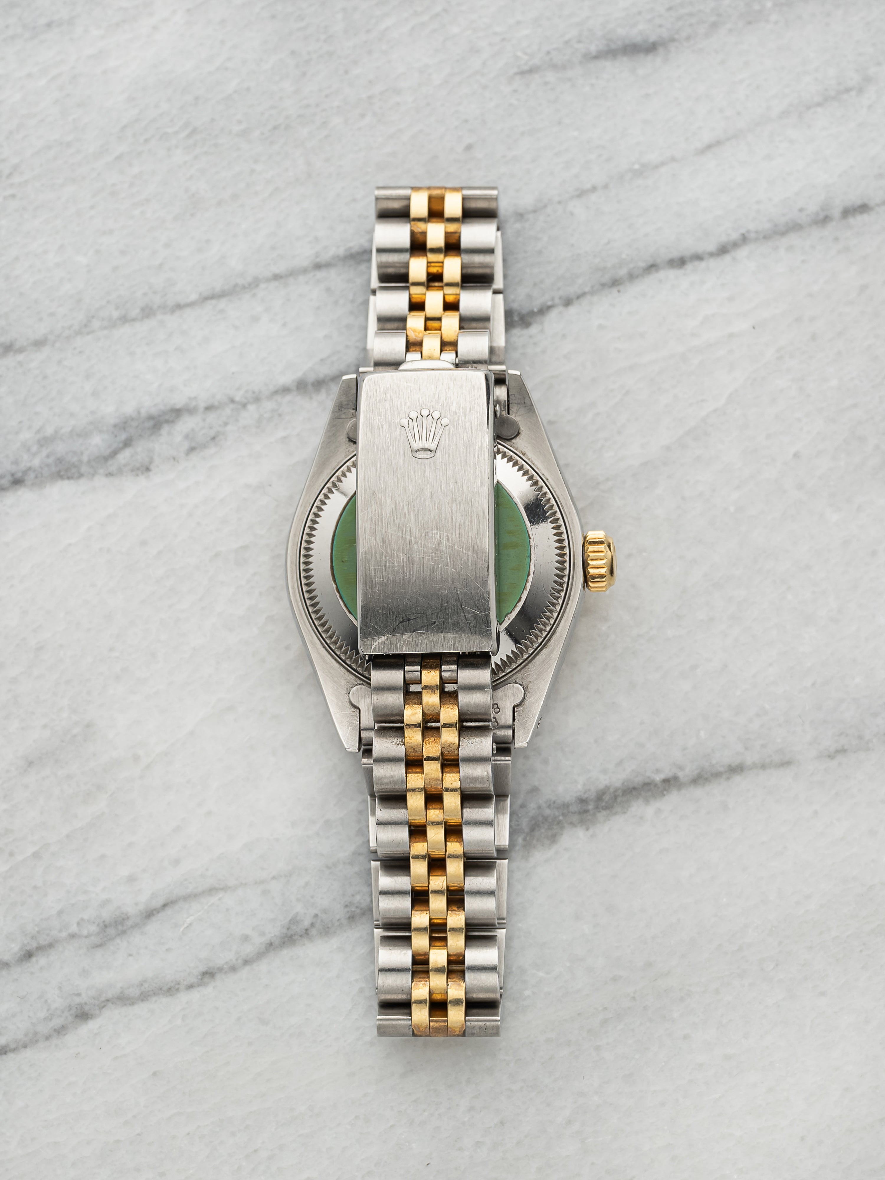 Vintage 1990 Rolex Lady Datejust 69173 Two-Tone Champagne Diamond Dial Auto 26mm