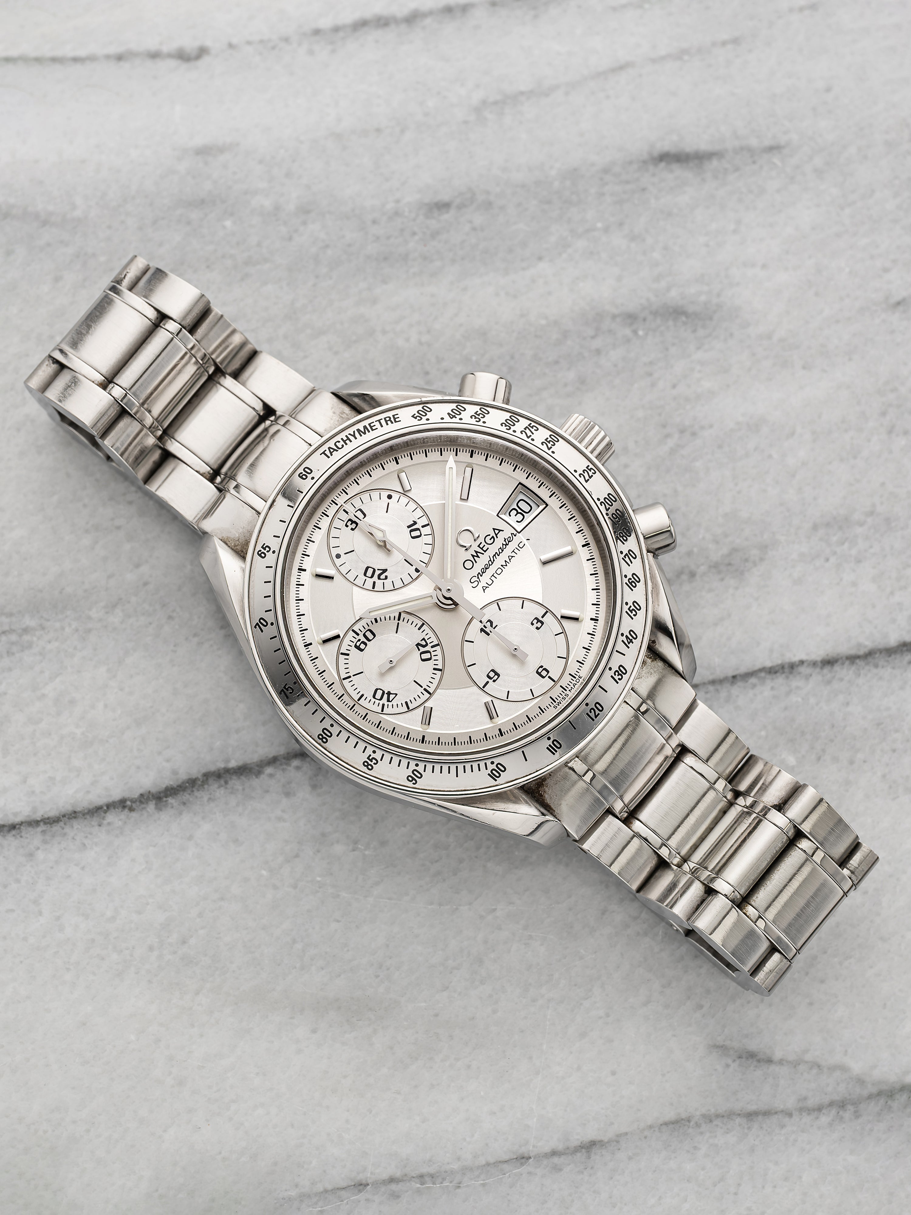 2011 Omega Speedmaster Date 3513.30 Stainless Steel Silver Dial Automatic 40mm P