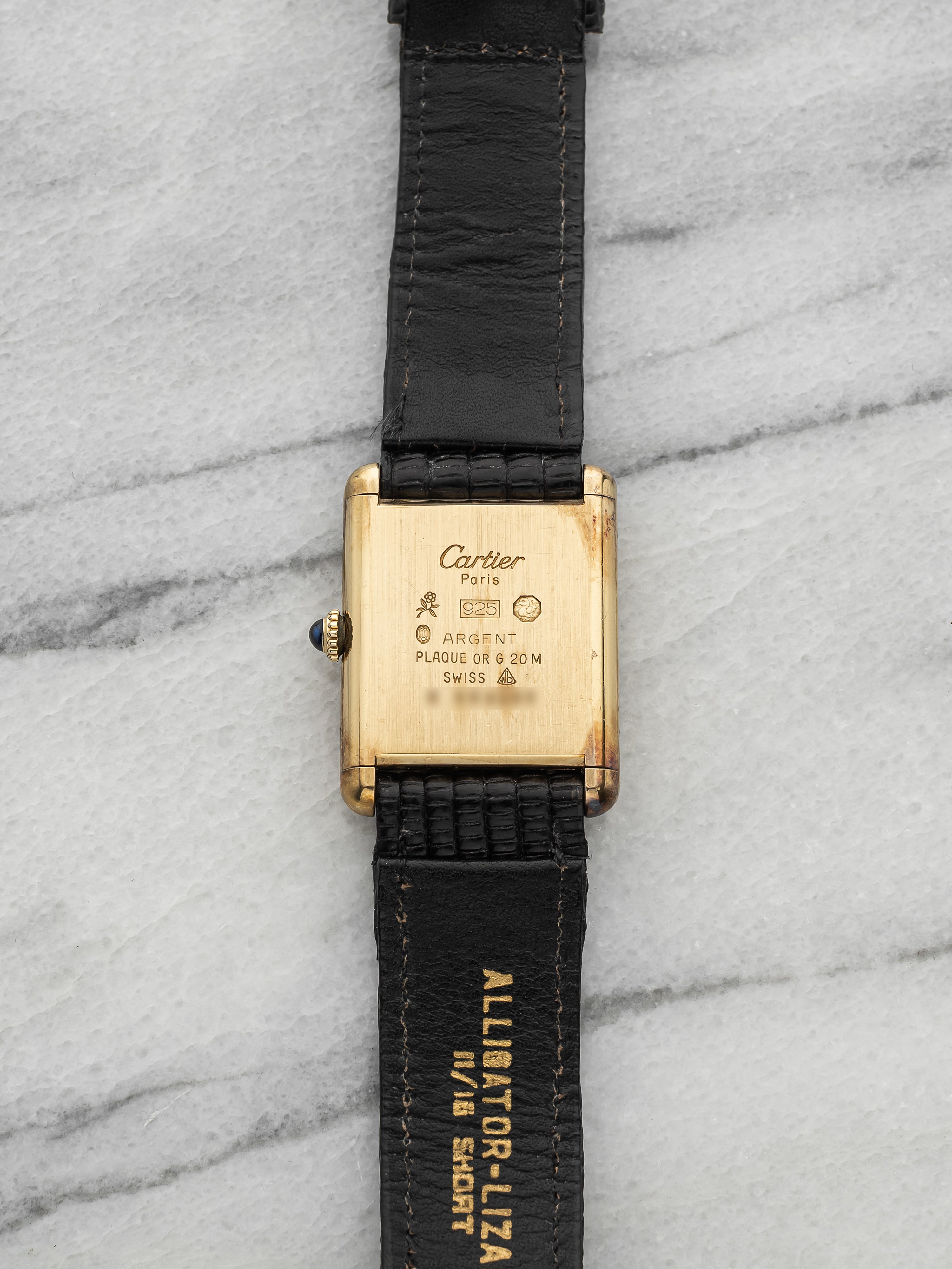 Vintage 1970s Cartier Lady Tank Must Vermeil Trinity Dial Manual 23mm