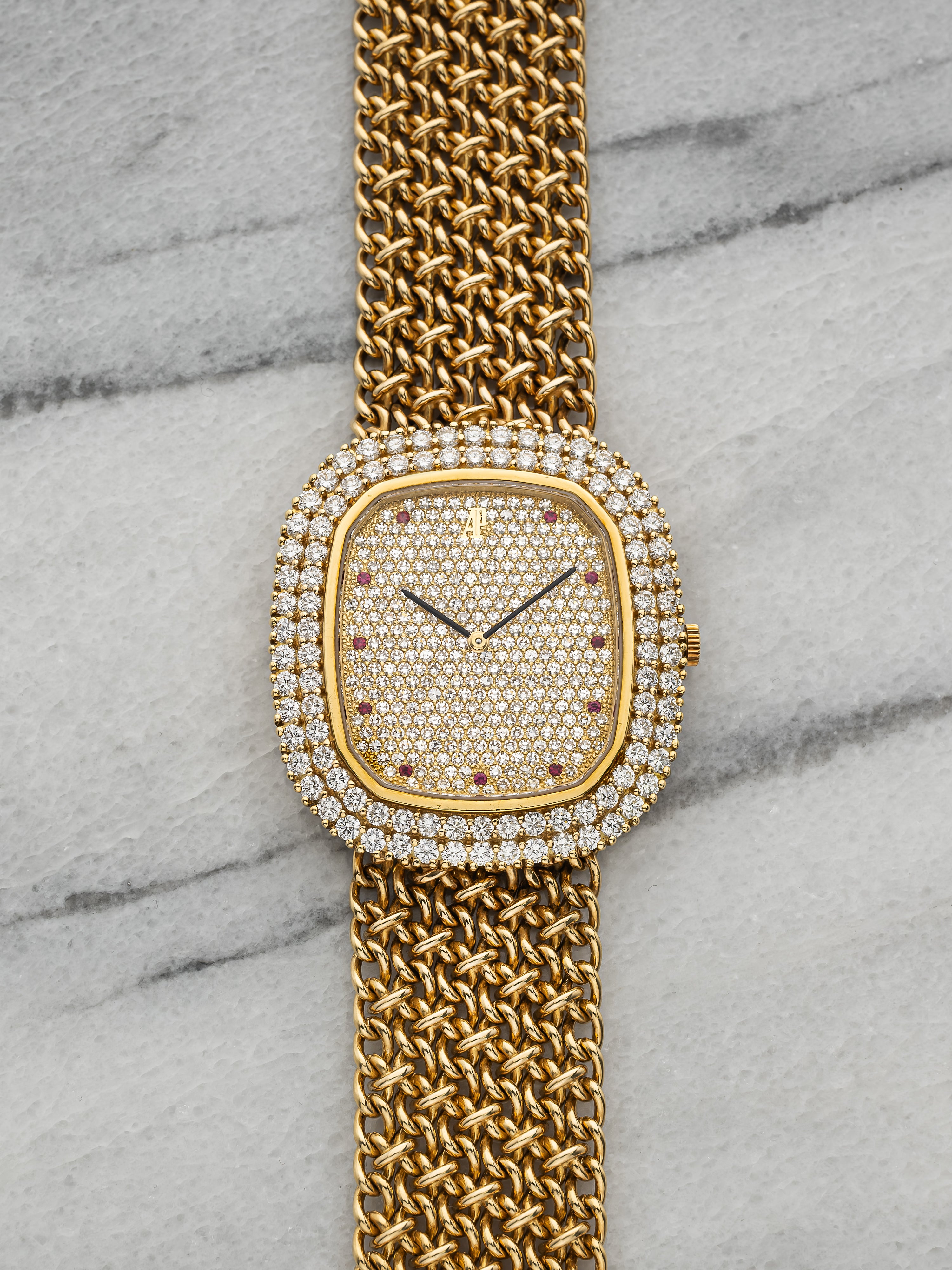 Audemars Piguet Haute Joaillerie 14720BA – Yellow Gold Pavé Ruby Dial
