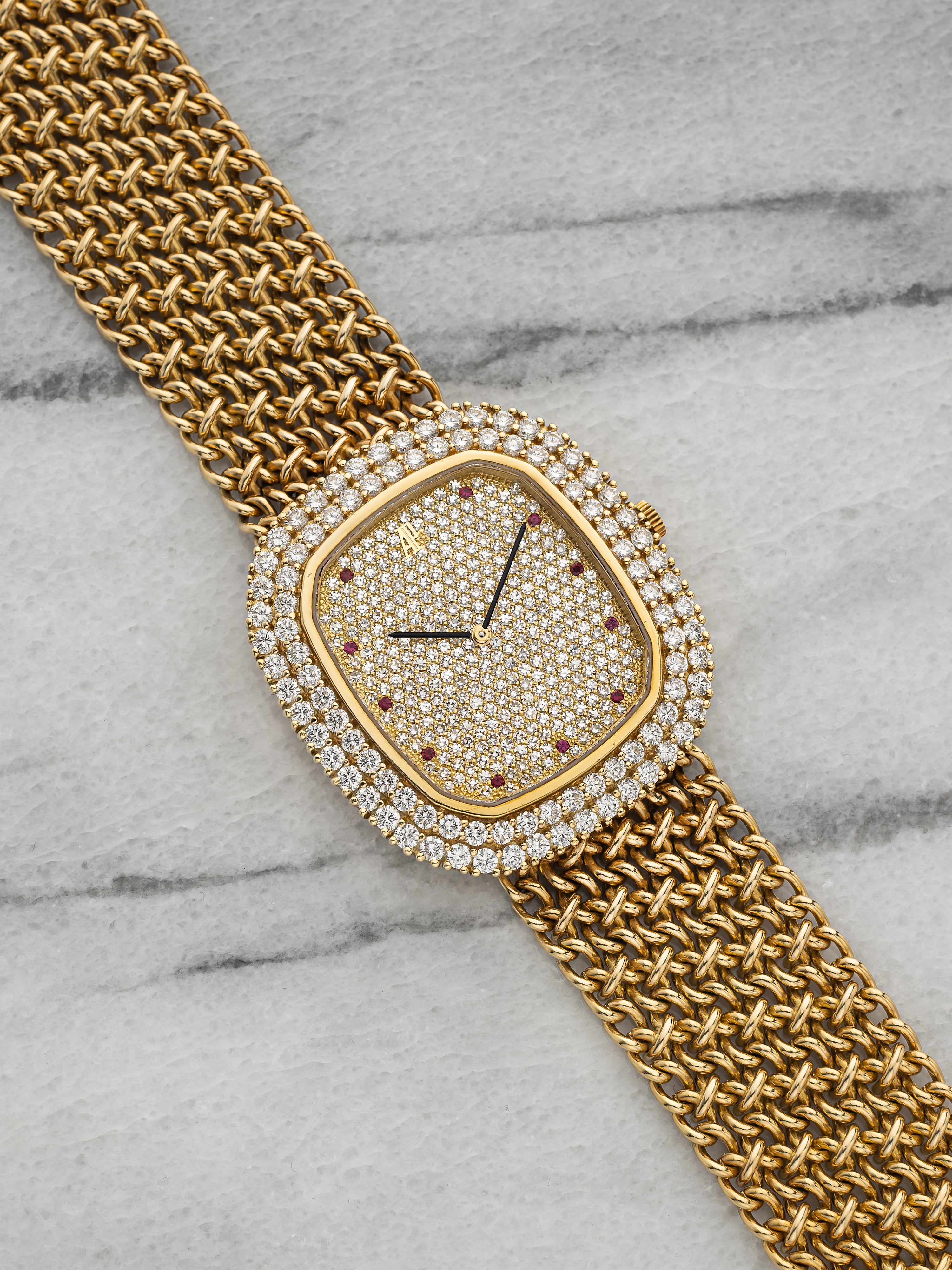 Audemars Piguet Haute Joaillerie 14720BA – Yellow Gold Pavé Ruby Dial