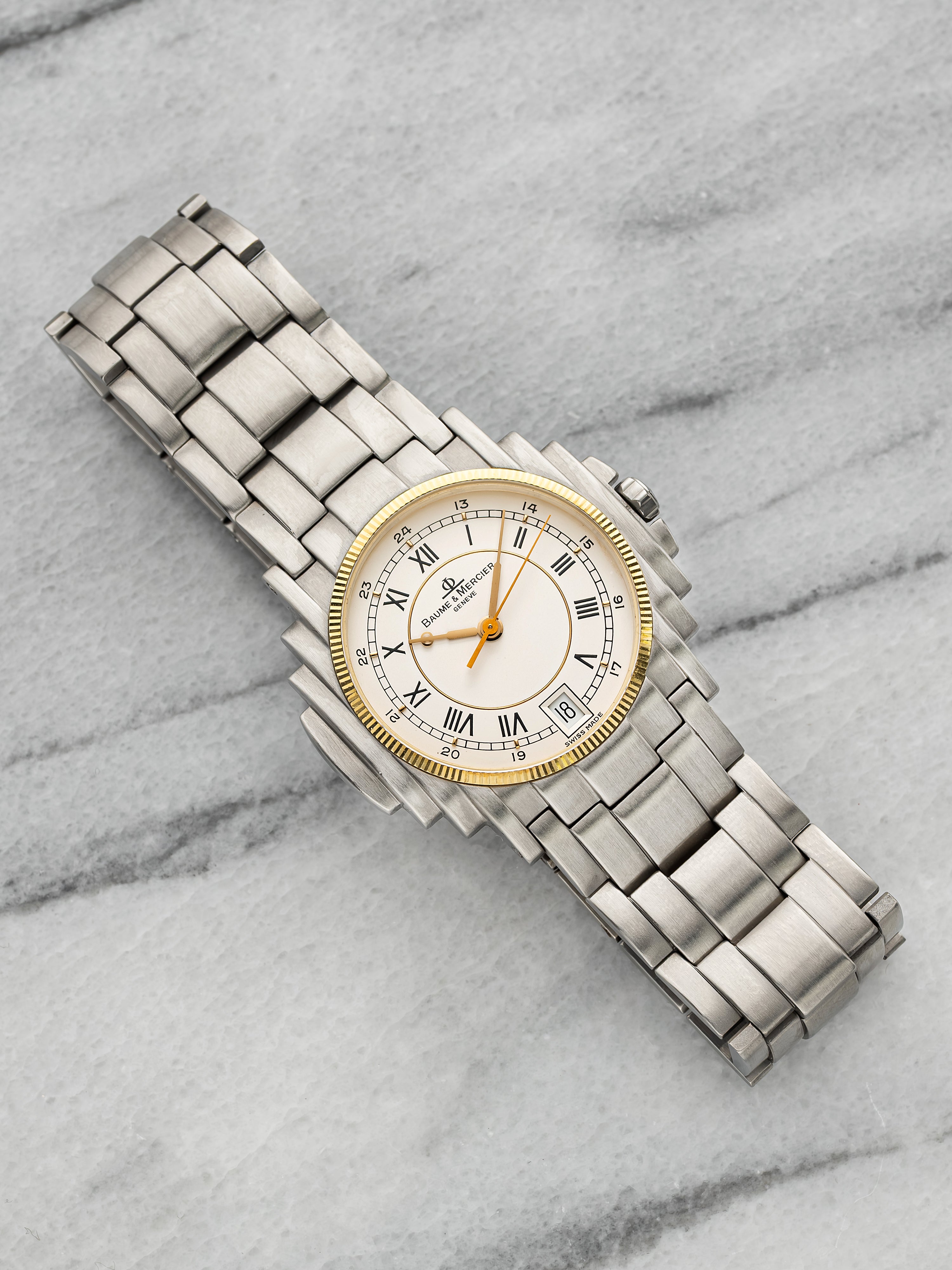 Baume & Mercier Shogun – Two-Tone White Roman Dial