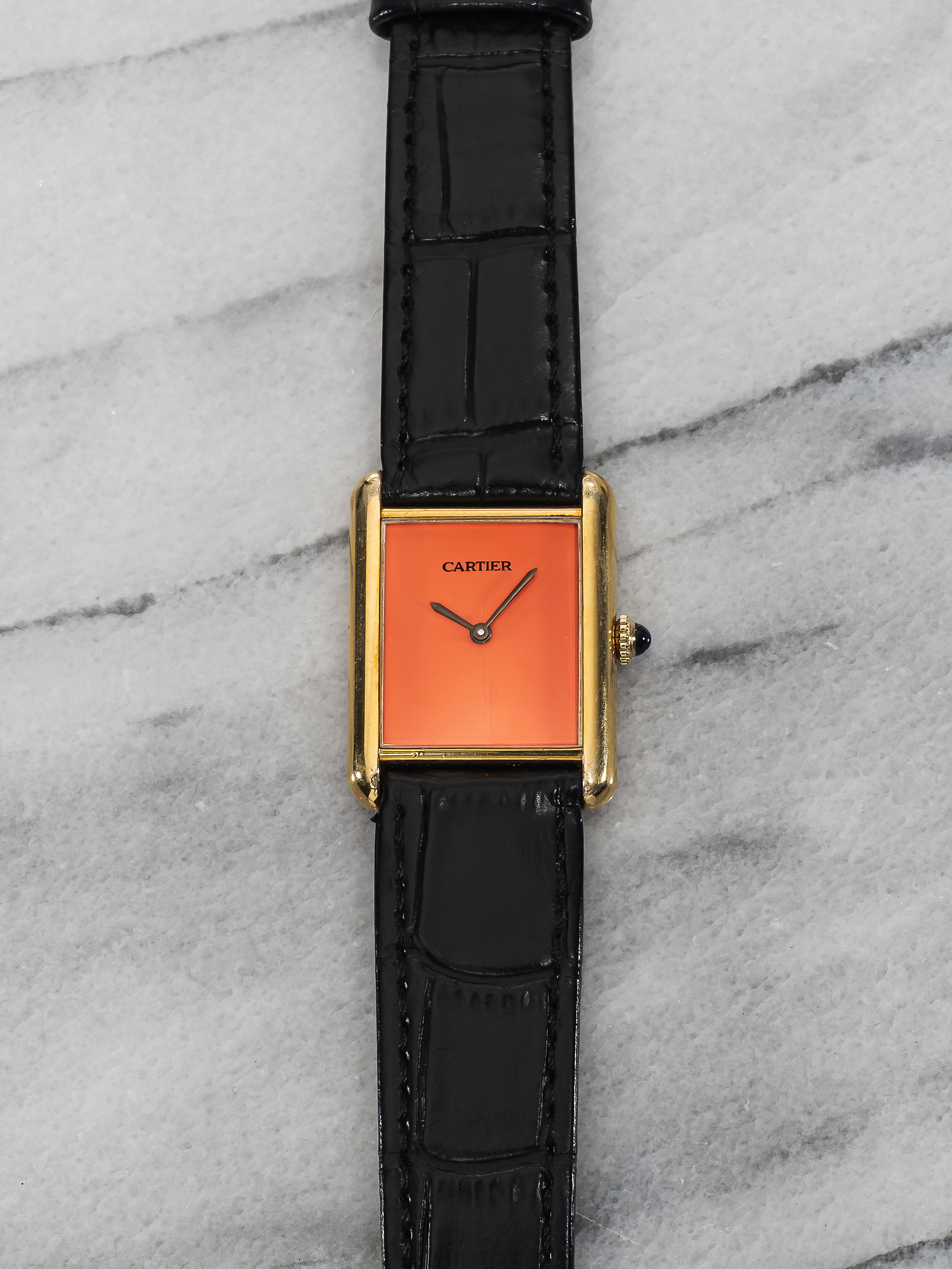 Cartier Tank – Refinished Orange Dial