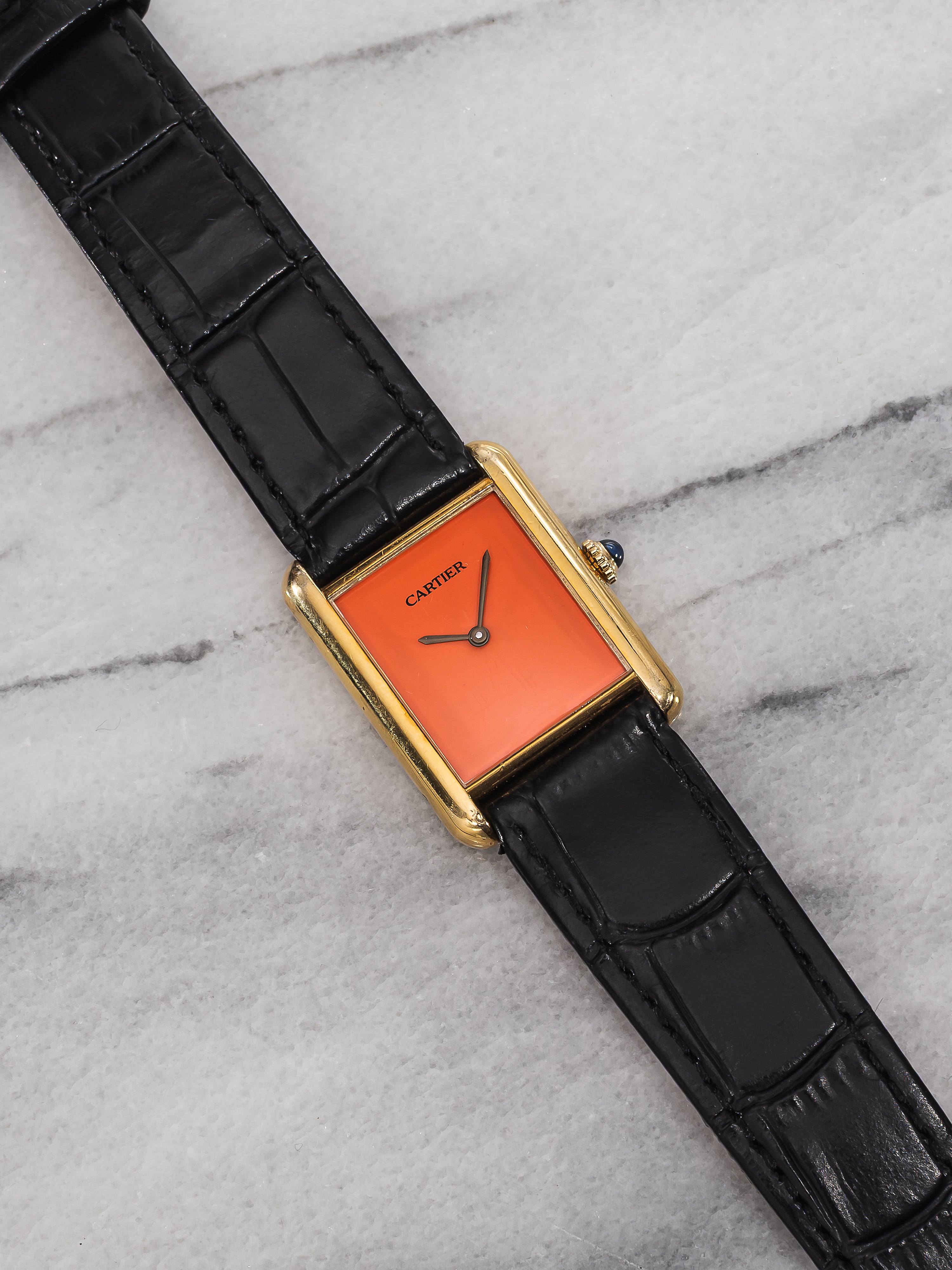 Cartier Tank – Refinished Orange Dial