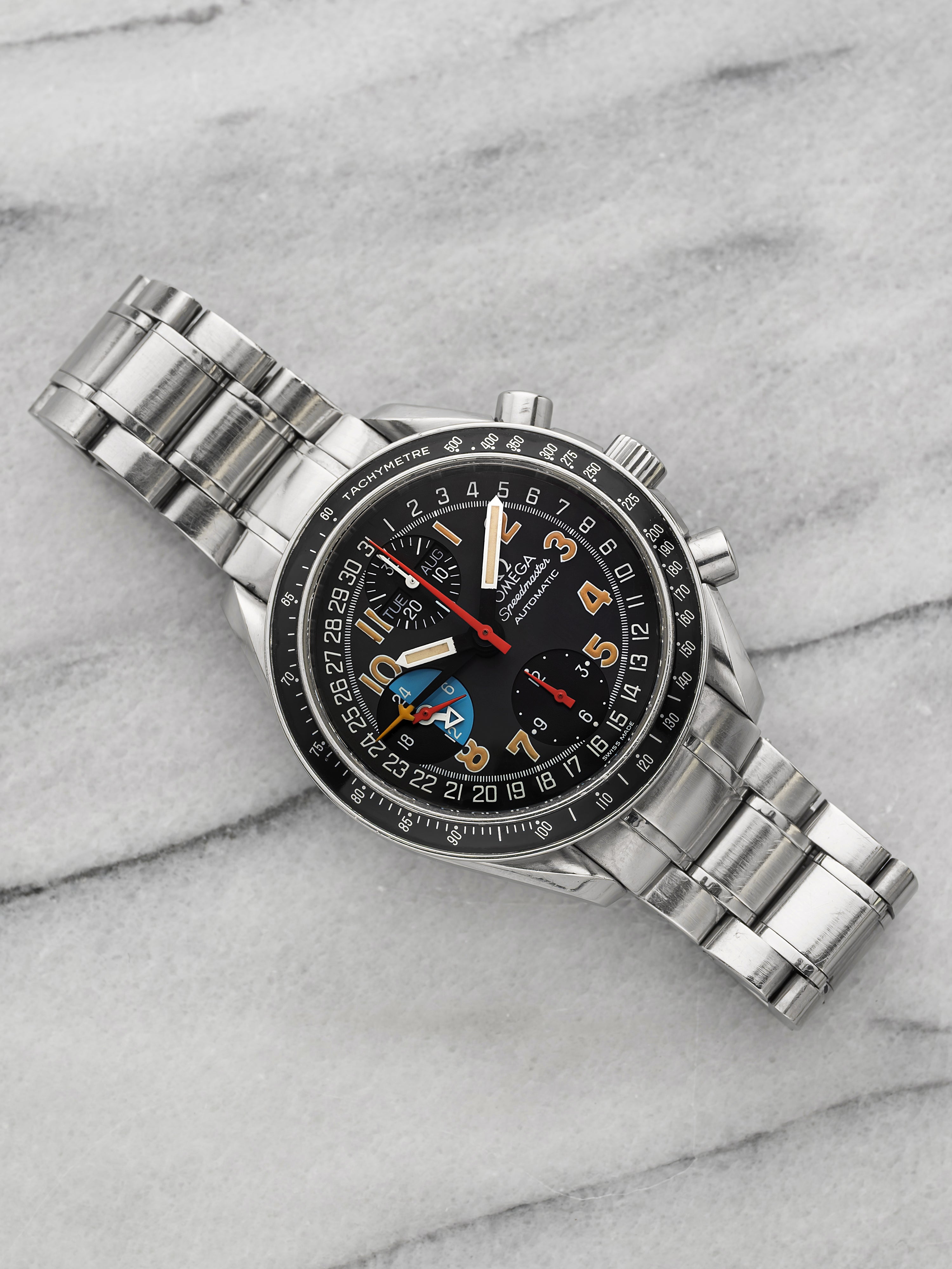 1990s Omega Speedmaster Day-Date 3520.53.00 Steel Grey Dial Automatic 39mm