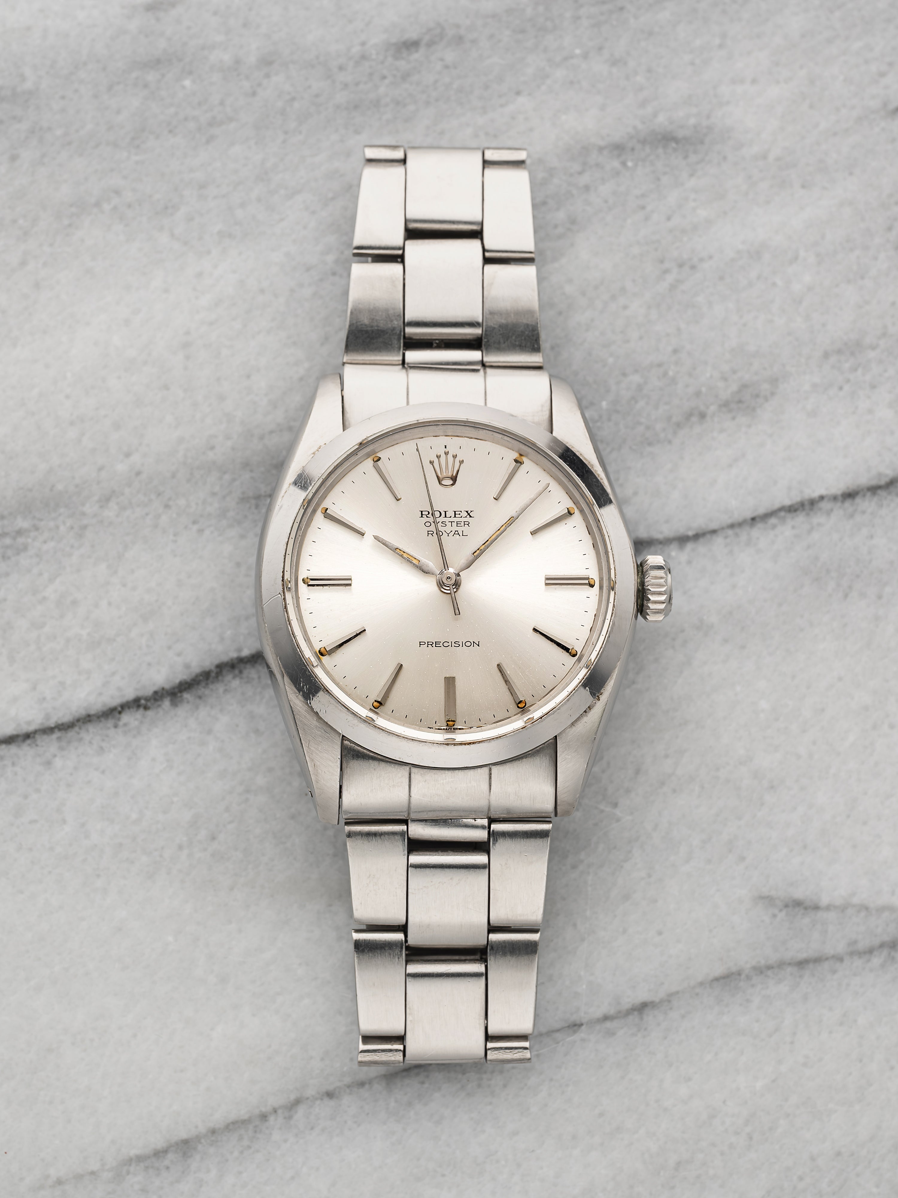 Vintage 1966 Rolex Oyster Royal 6426 Stainless Steel Silver Dial Manual 34mm