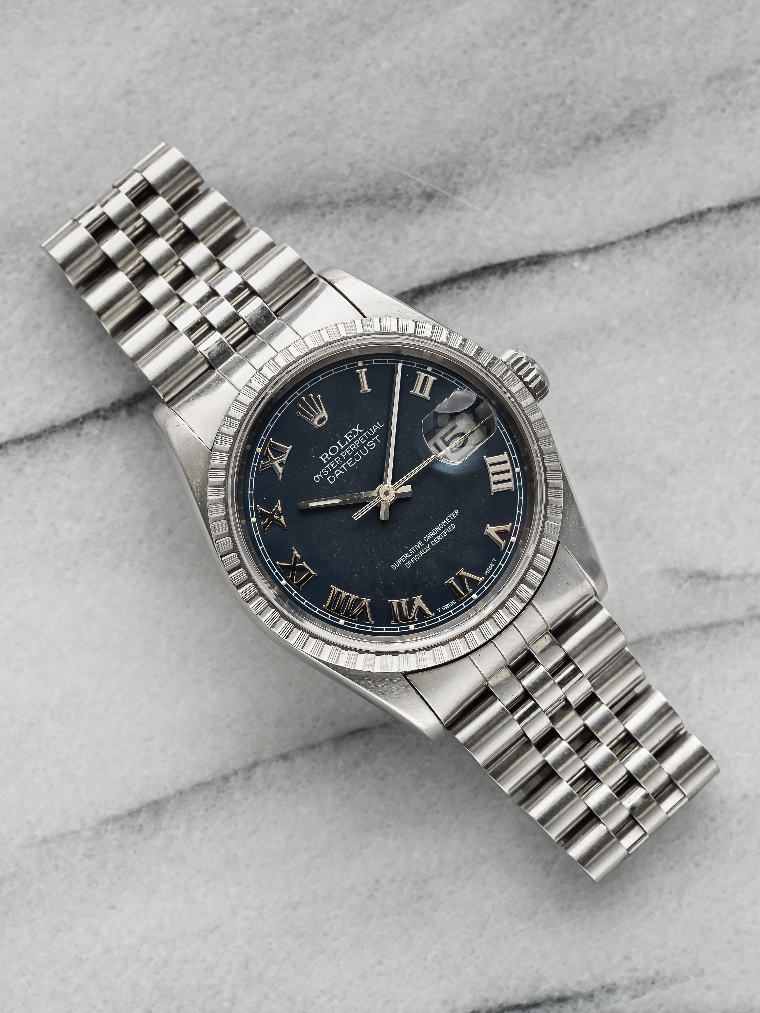 Rolex Datejust 16220 - Blue Roman Dial