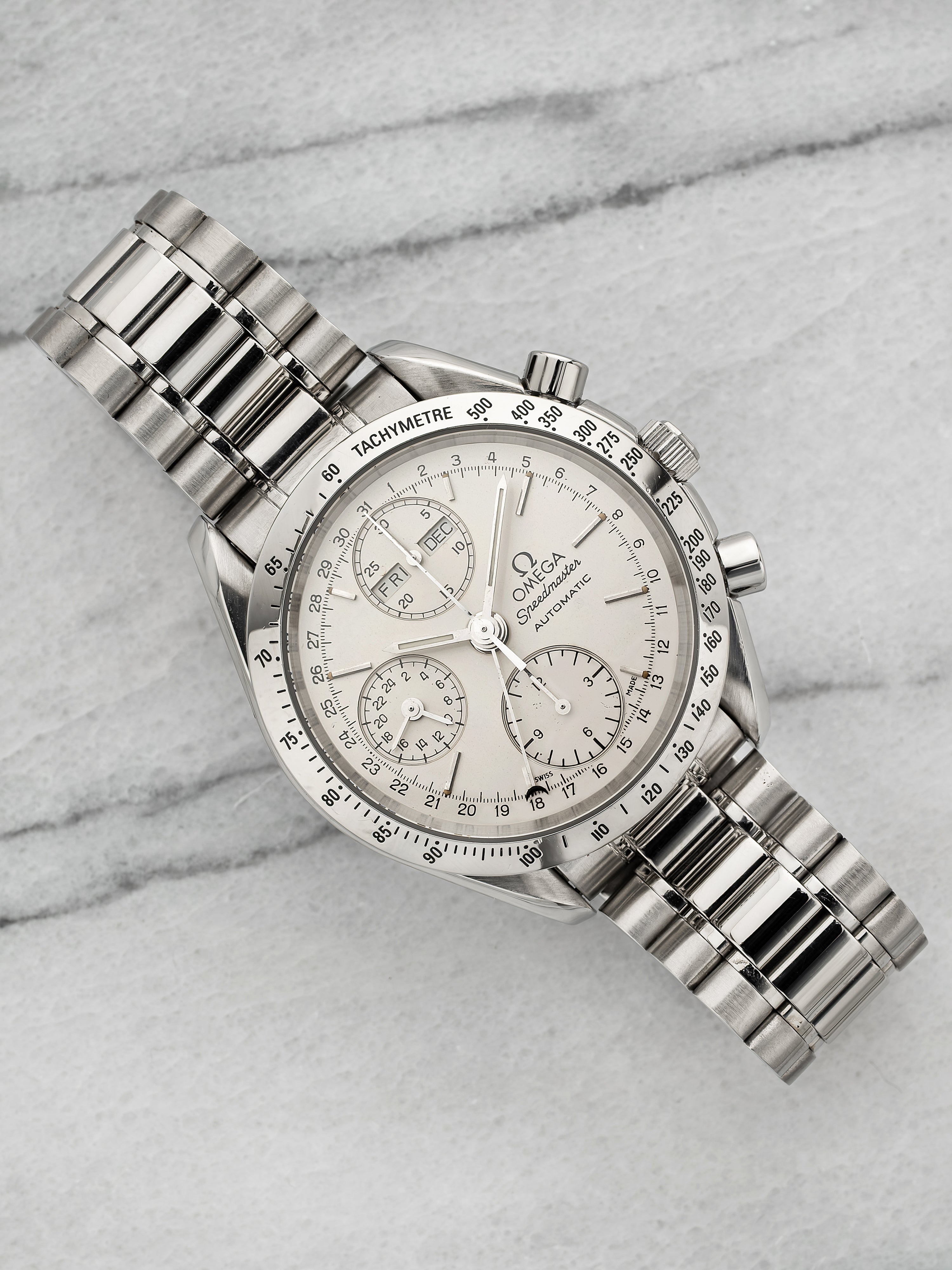 Omega Speedmaster Triple Calendar 3521.30.00 – Steel White Dial