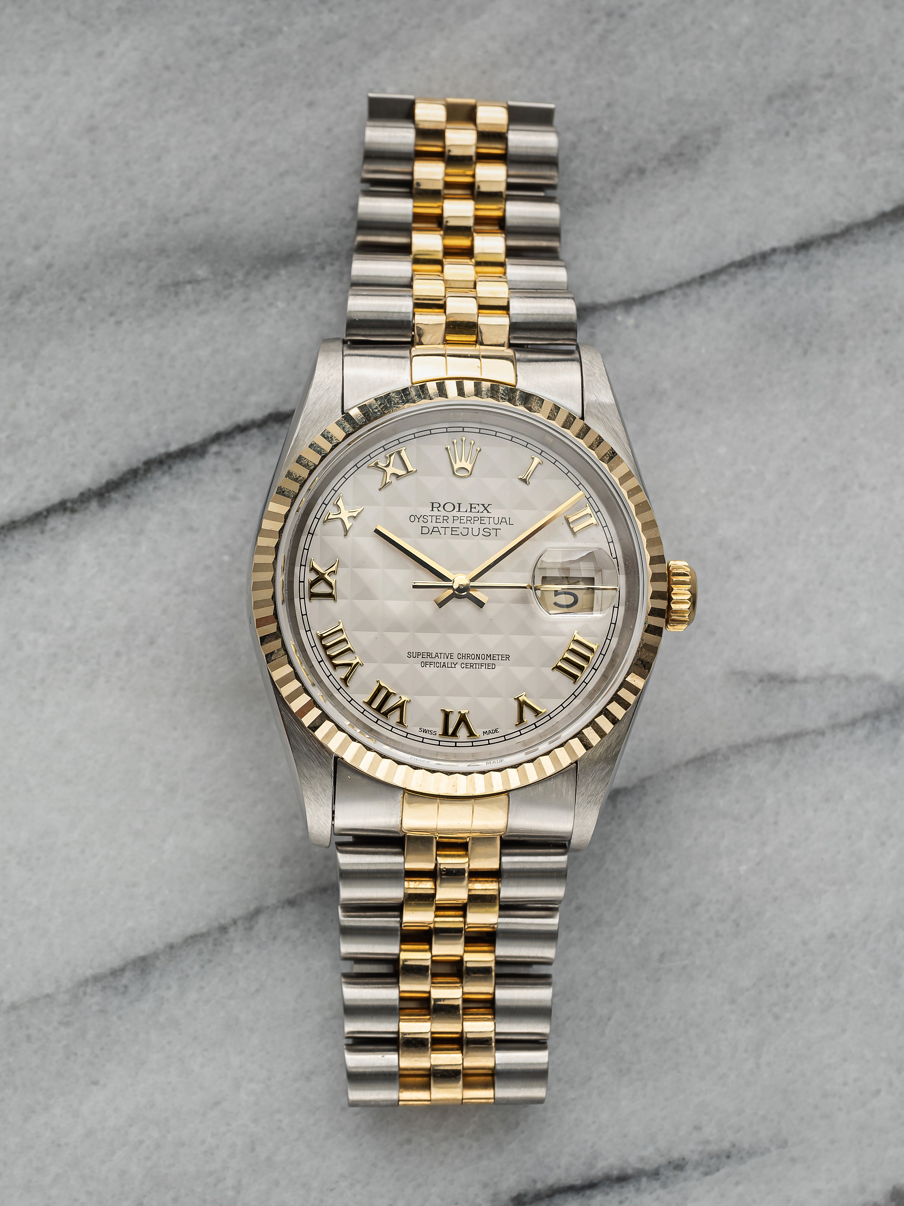 Rolex Datejust 16233 - Pyramid Roman Dial.