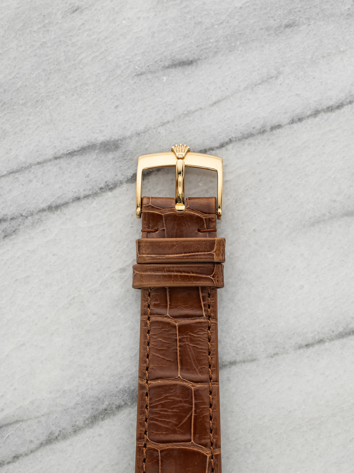 2008 Rolex Cellini 5115 18K YG Mother of Pearl Honeycomb Guilloche Manual 32mm