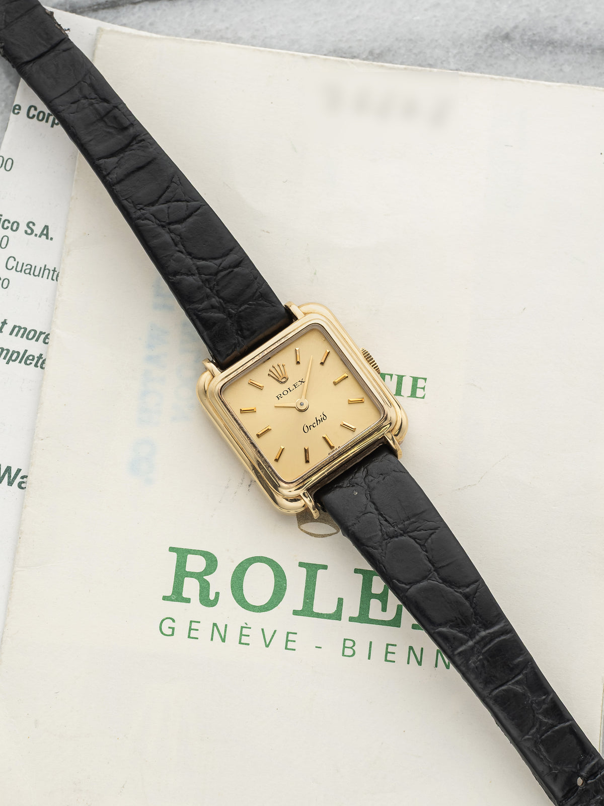 Vintage 1976 Rolex Lady Orchid 2682 18K Yellow Gold Champagne Dial Manual 21mm