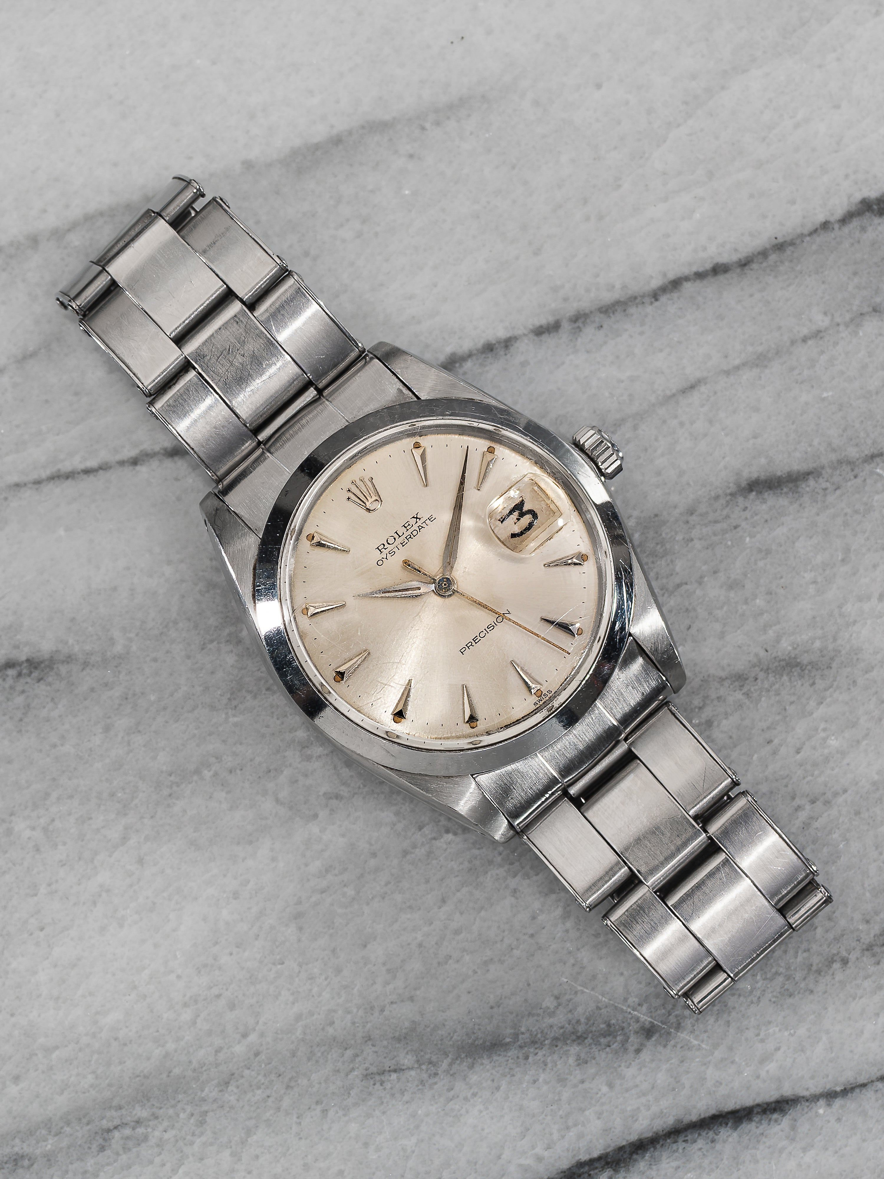 Rolex Oysterdate Precision 6694 – Silver Dial