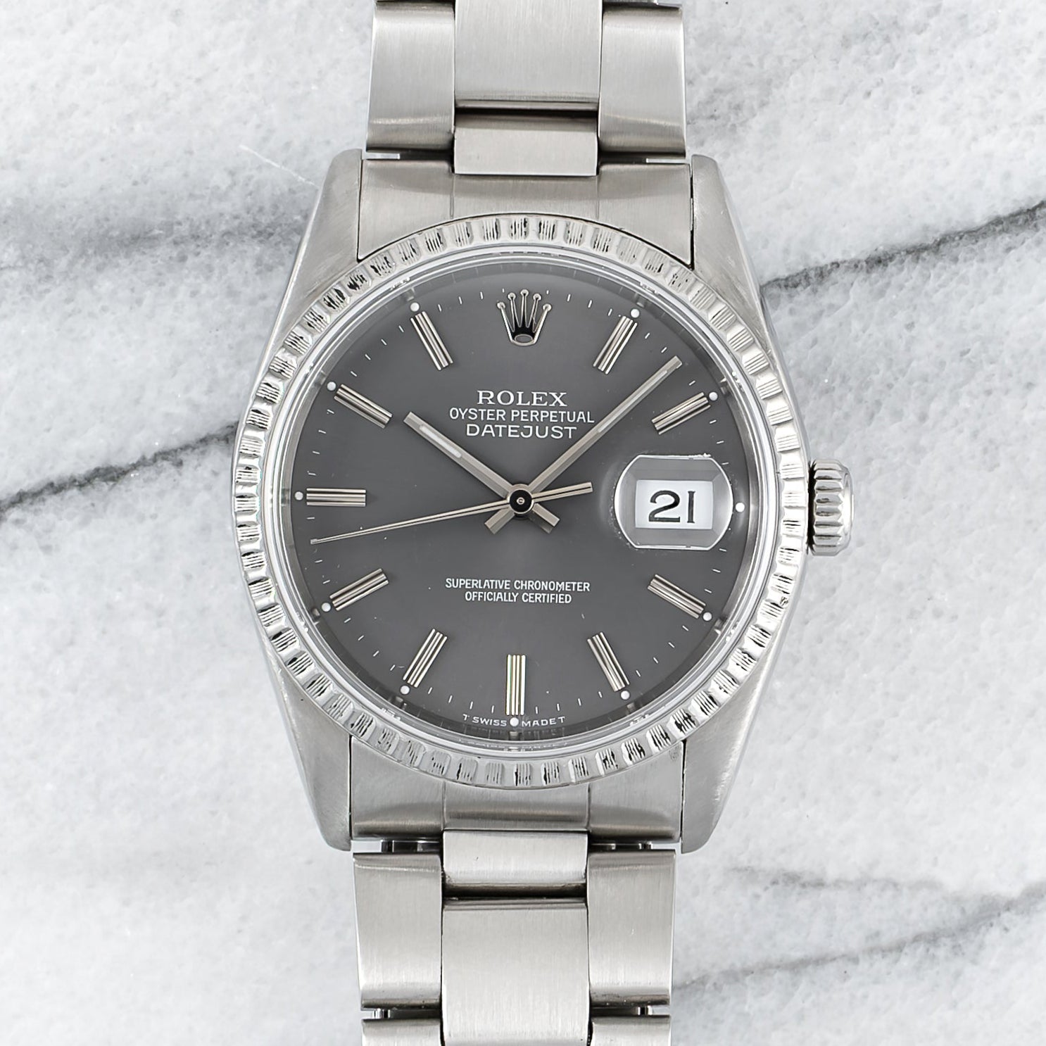 Rolex Datejust 16220 - Grey Dial