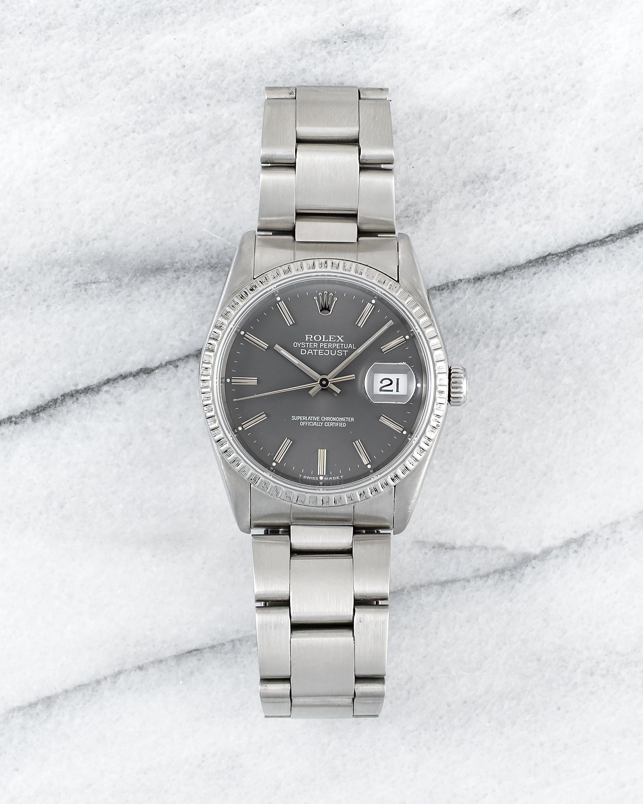 Rolex Datejust 16220 - Grey Dial