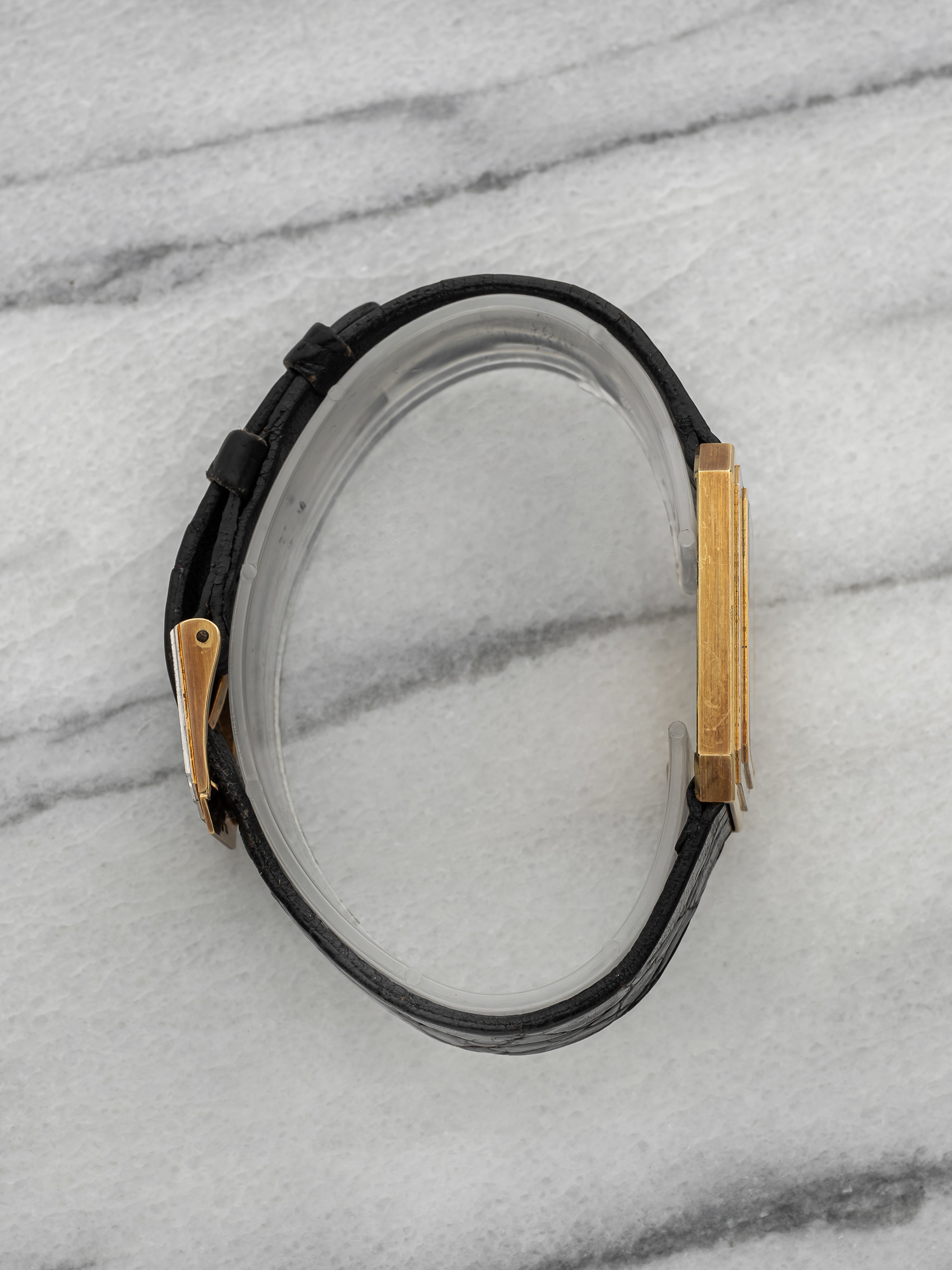 Vintage 1990s Harry Winston 6206 Tri-Tone 18K Gold Silver Dial Quartz 23mm