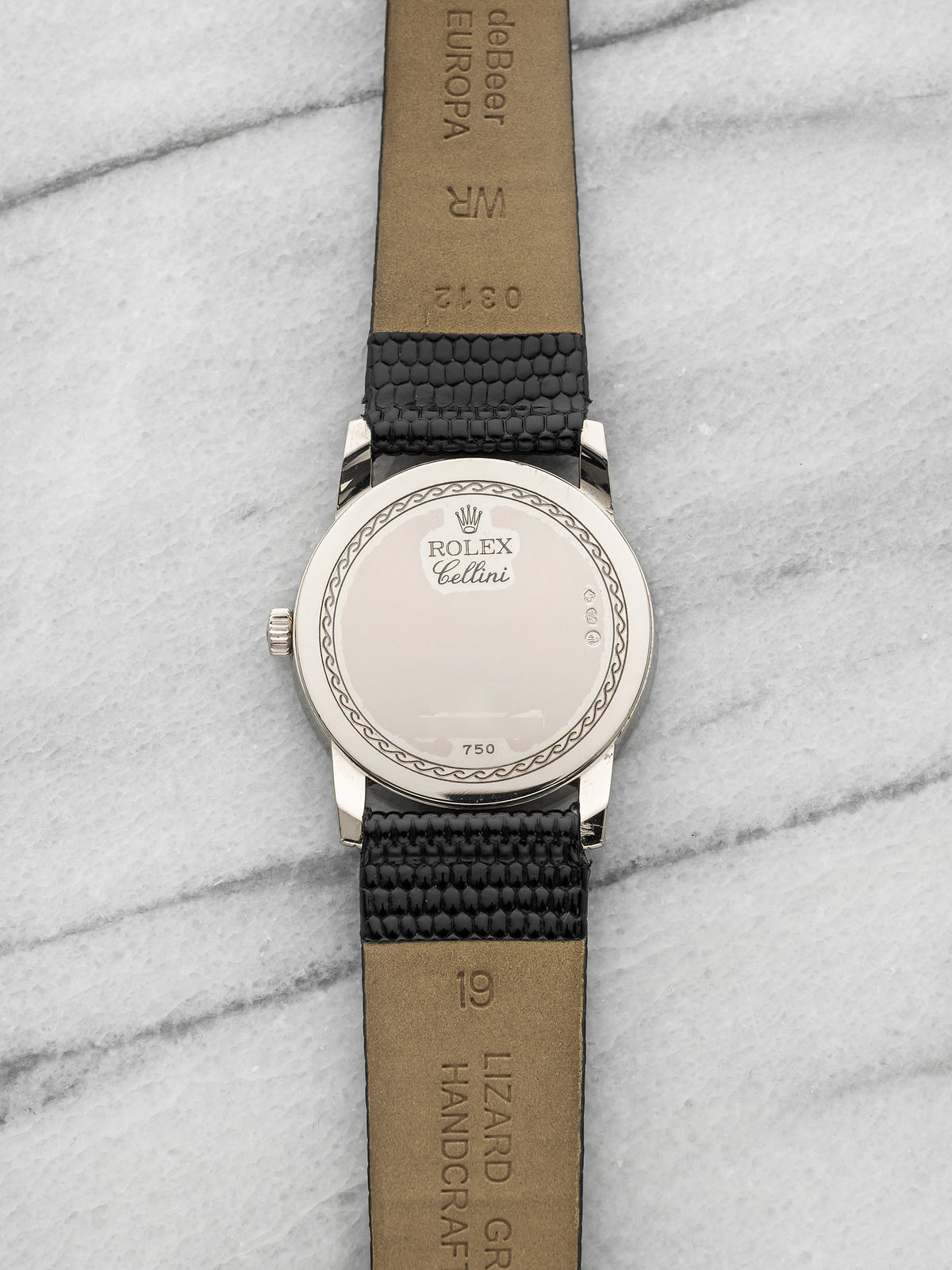 2006 Rolex Cellini 5116 18K White Gold Grey Sunburst Roman Dial Manual 32mm
