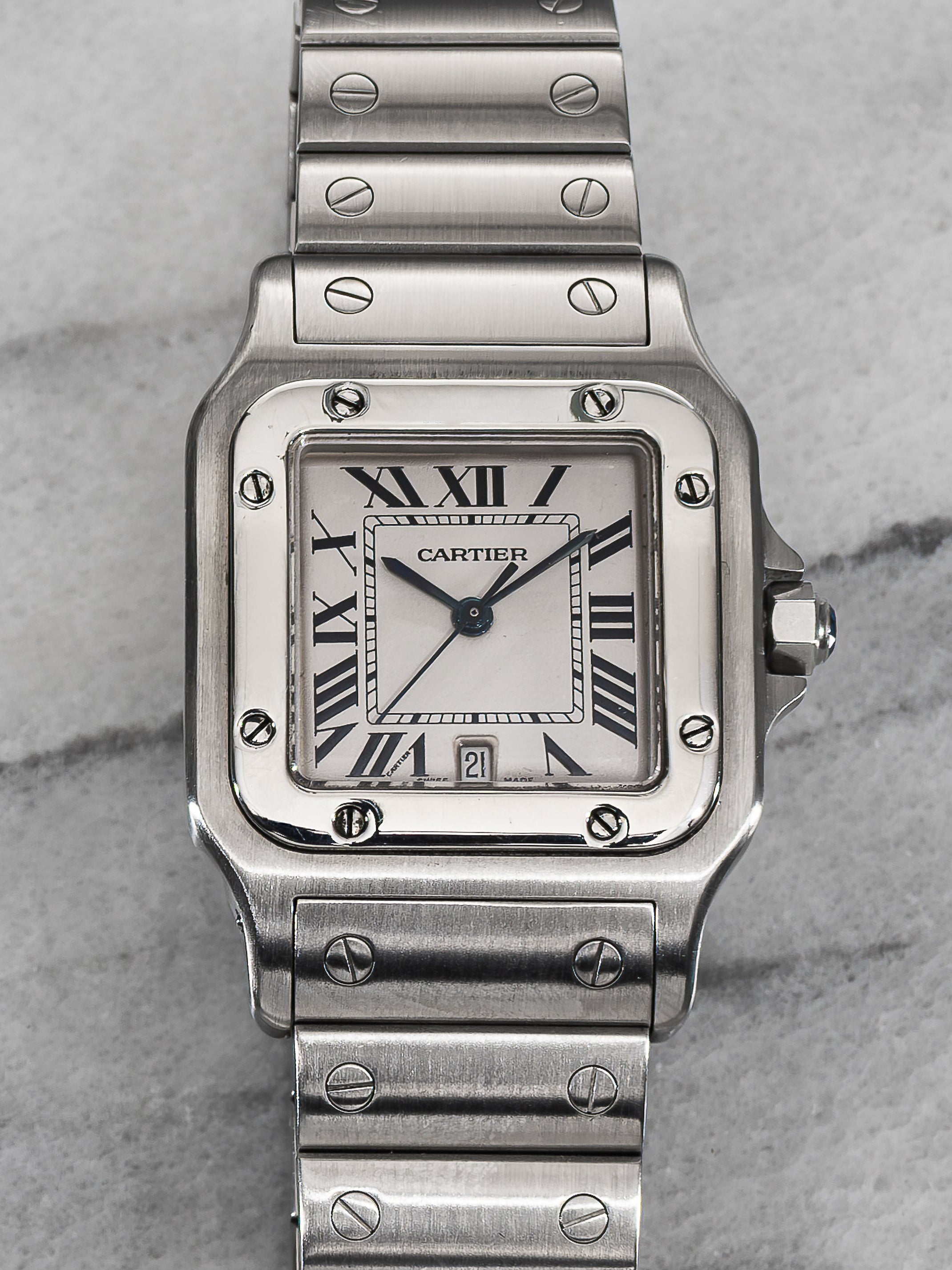 Cartier Santos 1564 – Black Roman Dial