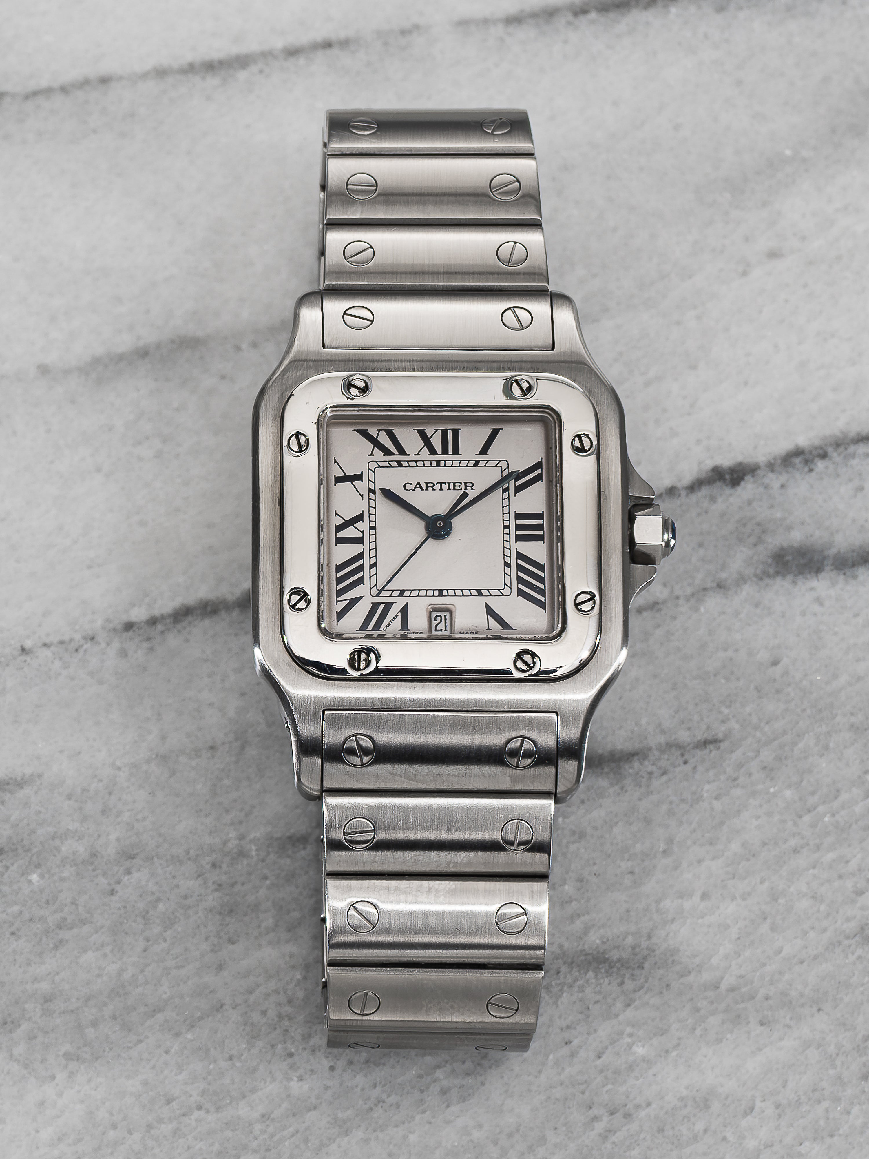 Cartier Santos 1564 – Black Roman Dial