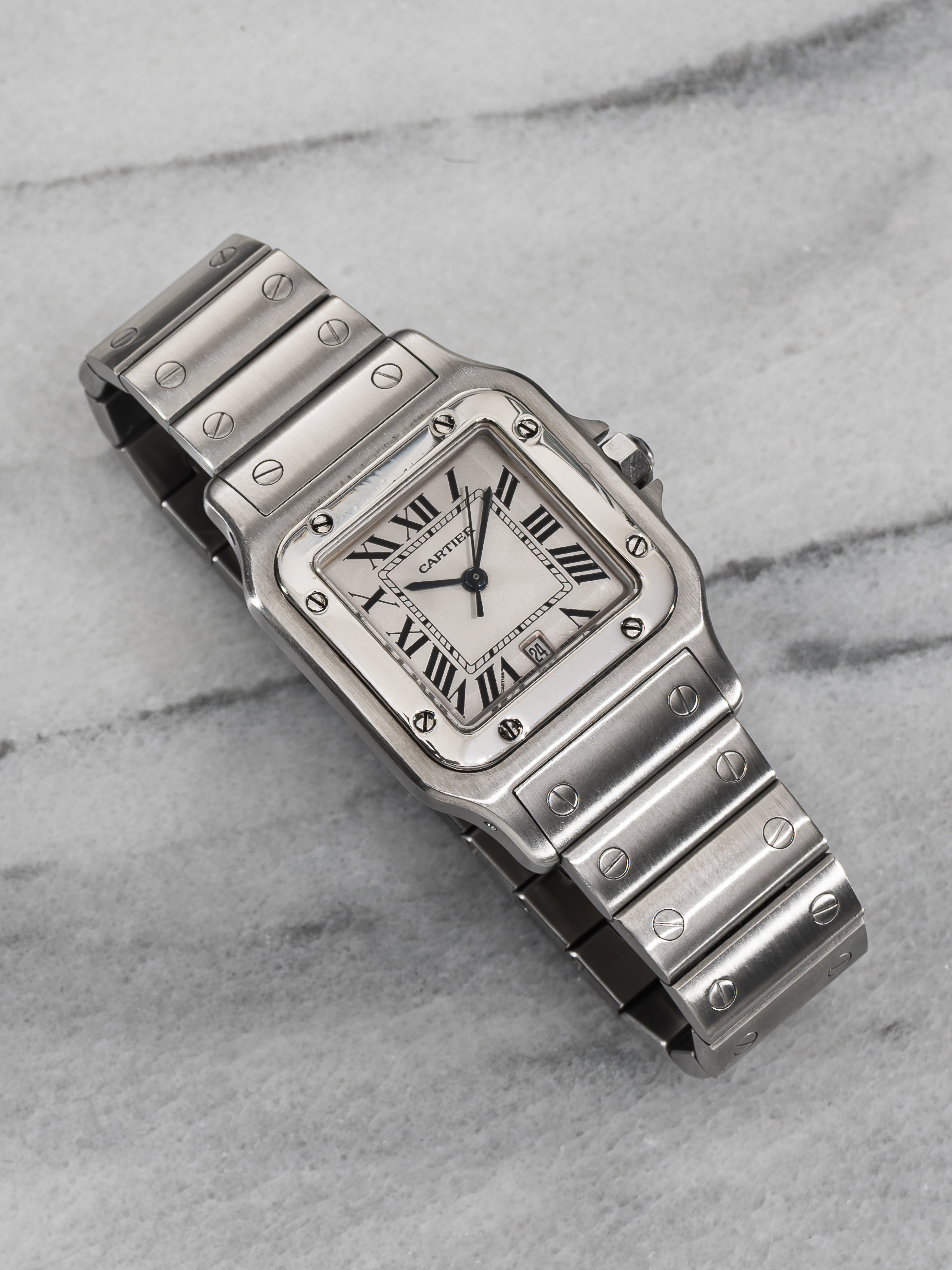 Cartier Santos 1564 – Black Roman Dial