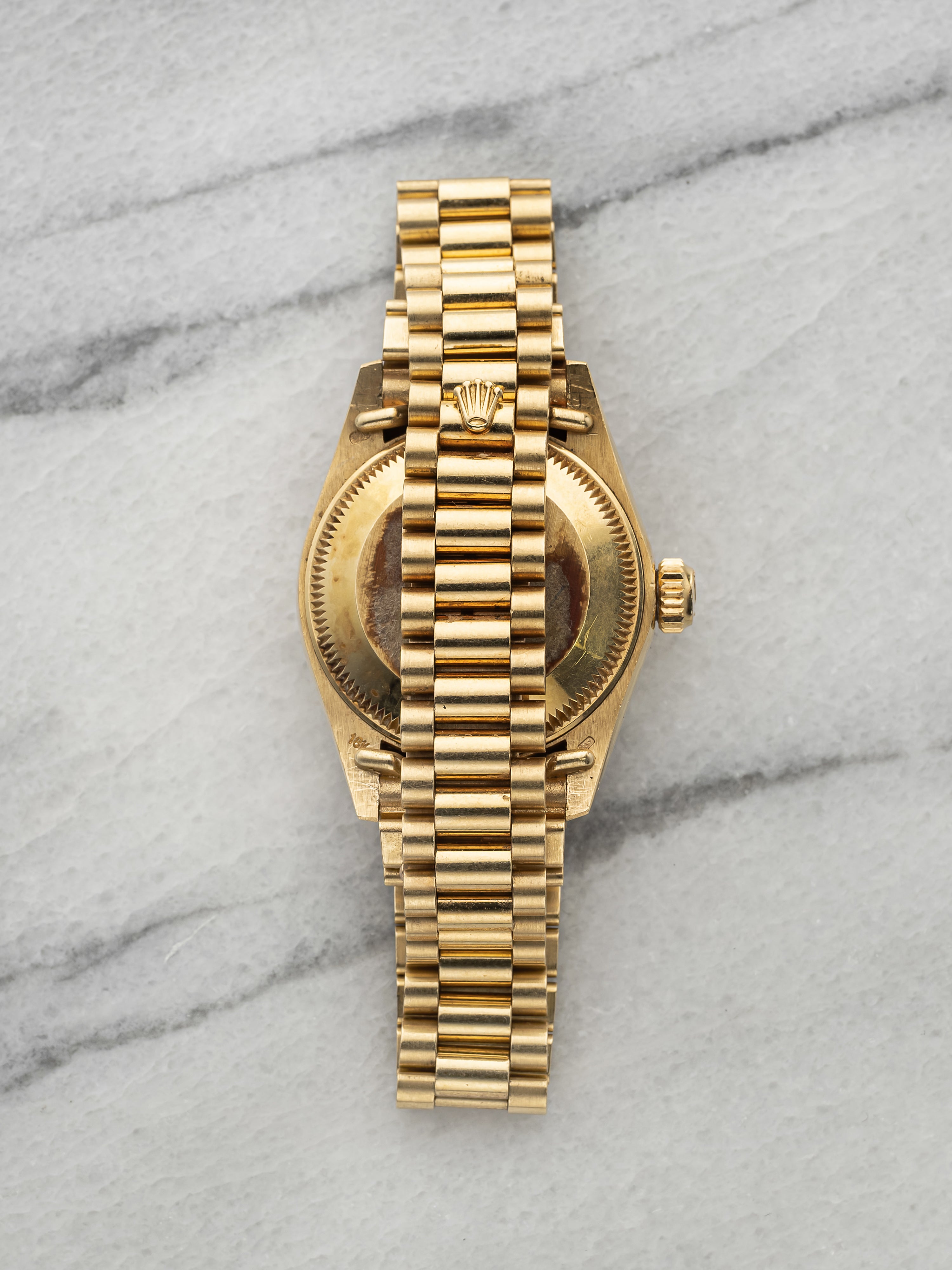 Vintage 1982 Rolex Lady Datejust 69178 18K Yellow Gold Stella Red Dial Auto 26mm