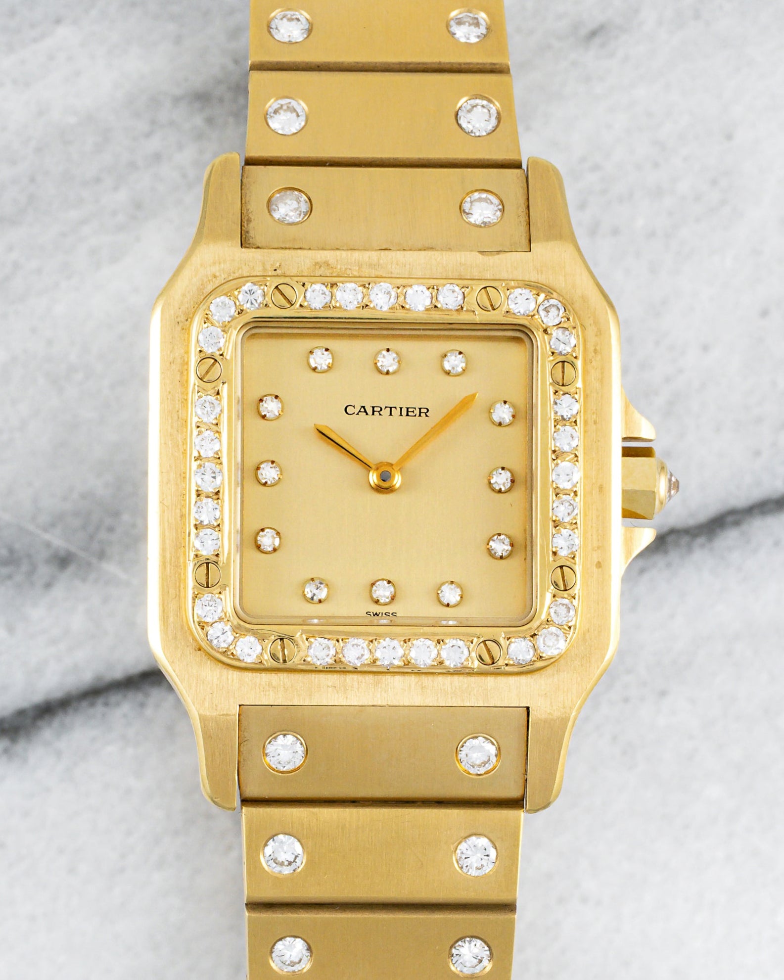 Cartier Santos 2960 - Factory Diamond Set