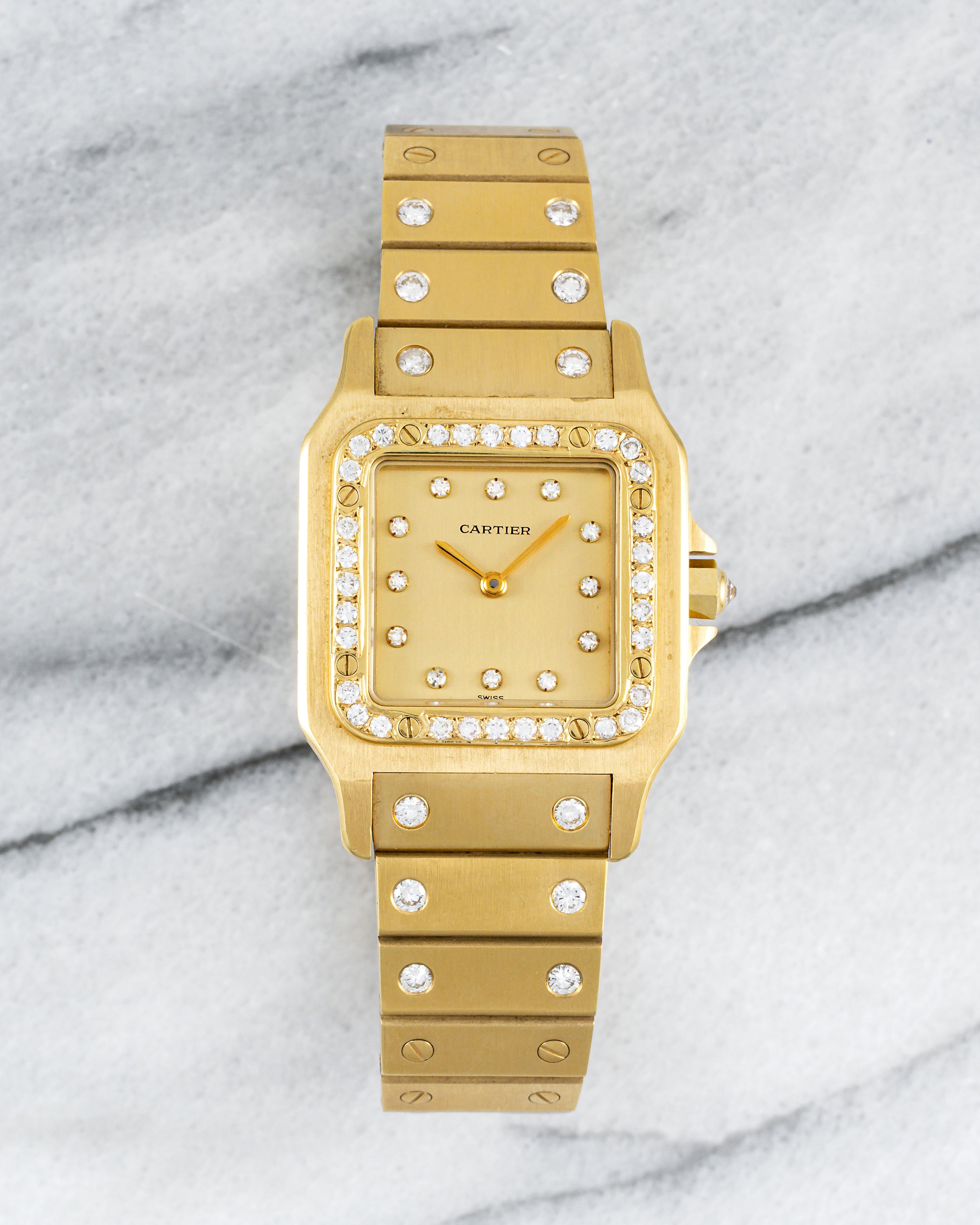 Cartier Santos 2960 - Factory Diamond Set