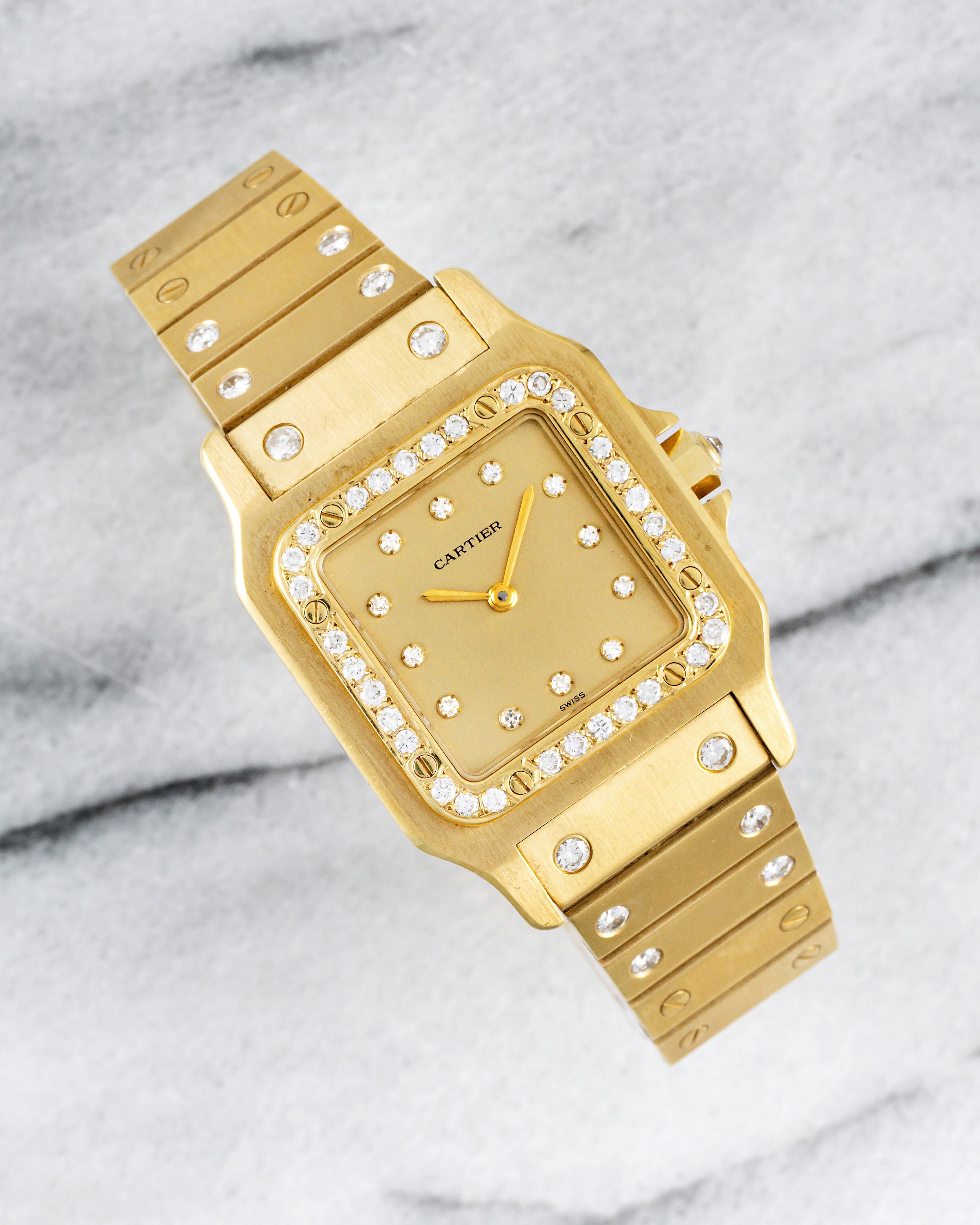 Cartier Santos 2960 - Factory Diamond Set