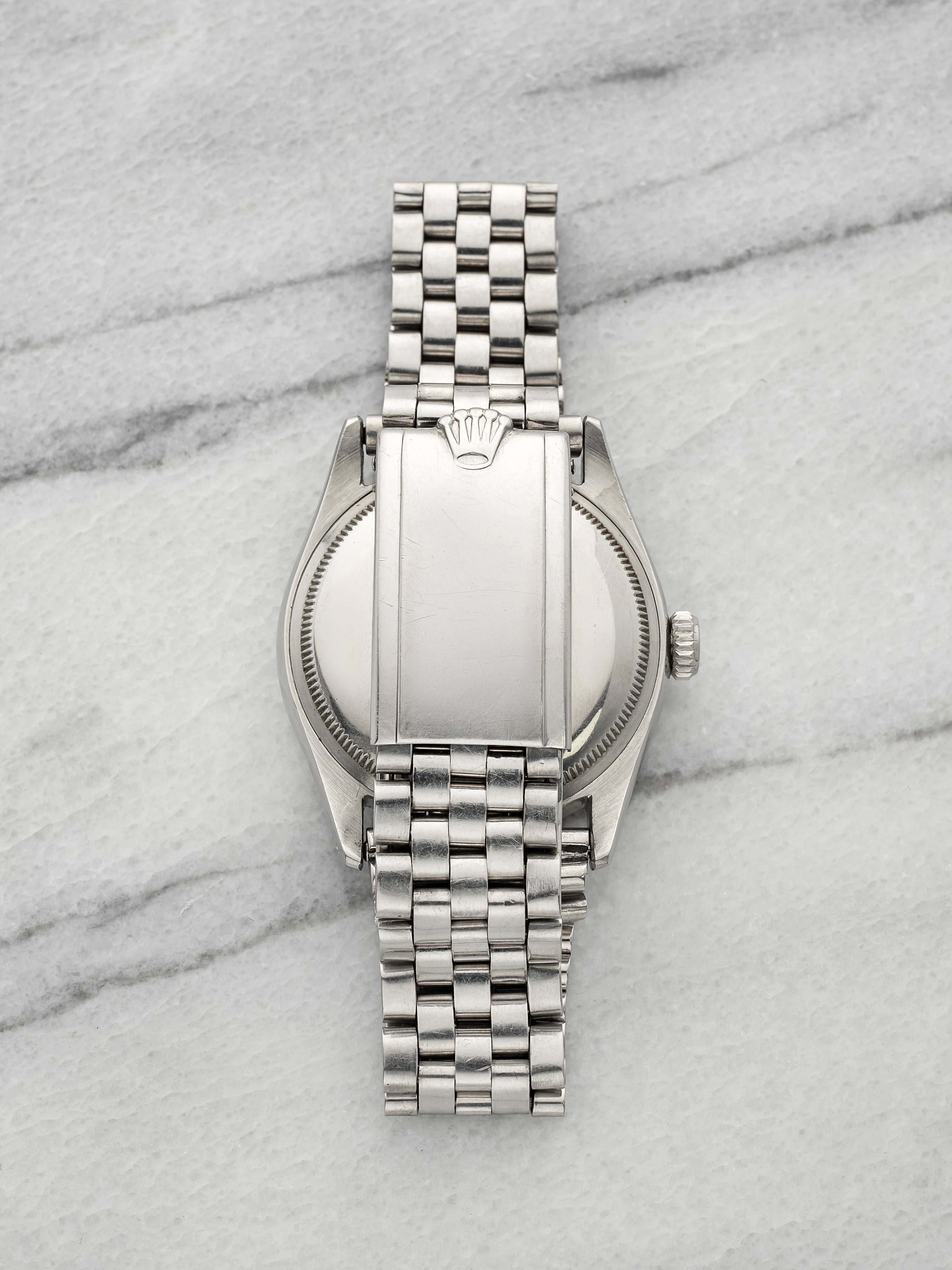 Vintage 1952 Rolex Oyster Perpetual 6107 Steel White 3-6-9 Dial Auto 34mm