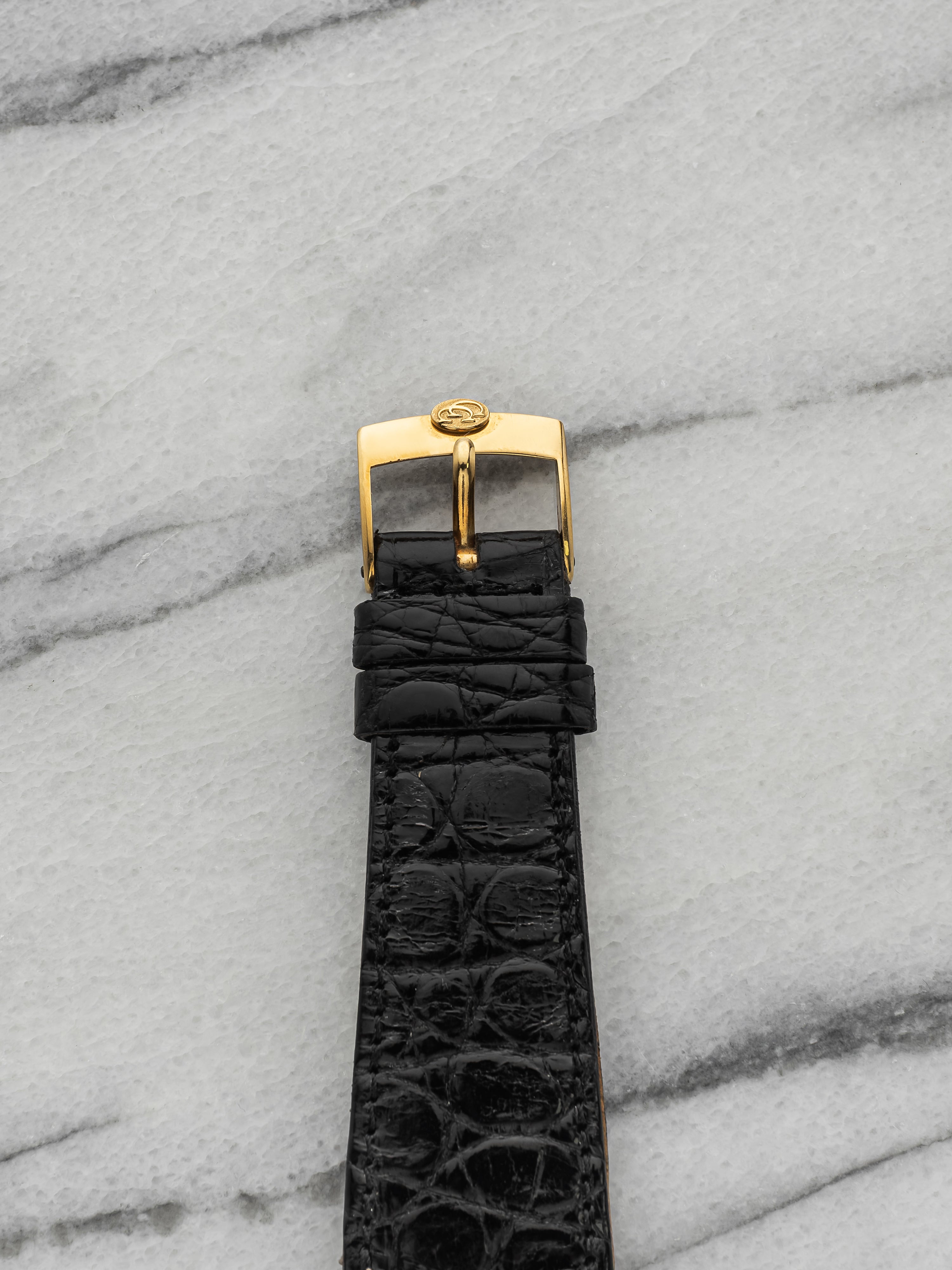 Vintage 1980 Concord Delirium Squelette II 18K YG Skeleton Dial Quartz 24mm