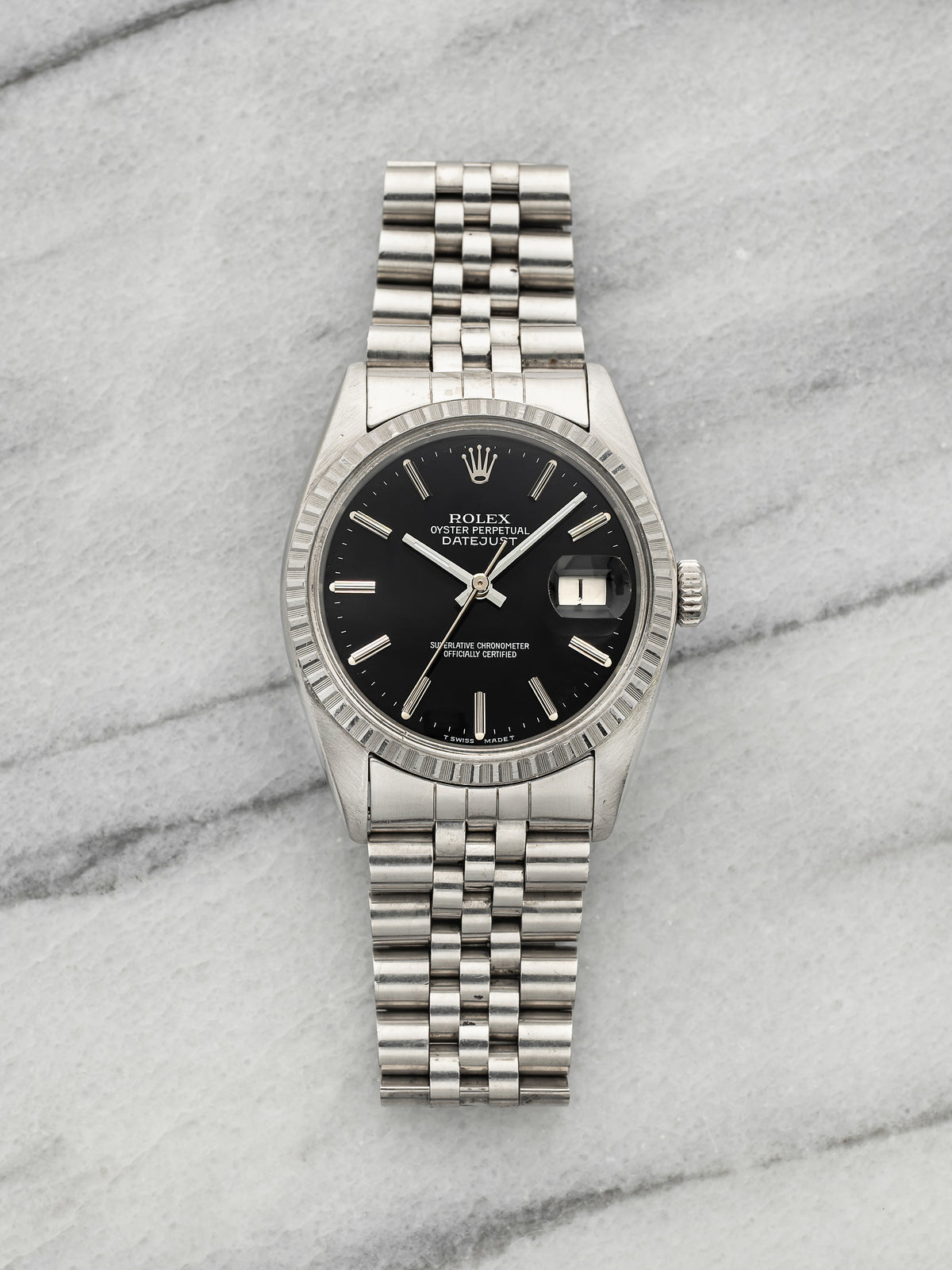 Vintage 1979 Rolex Datejust 16030 Stainless Steel Black Dial Auto 36mm
